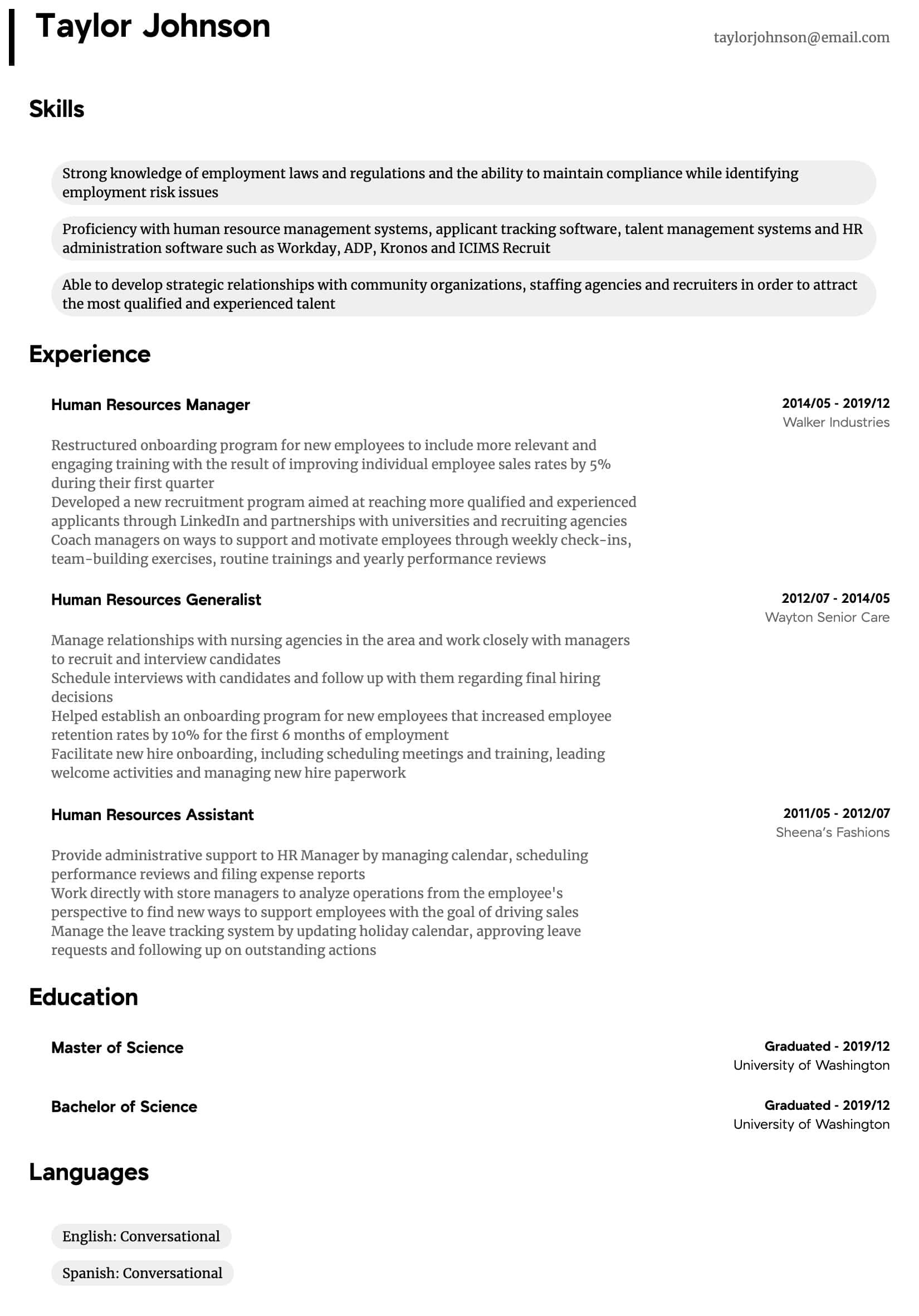 Sample Resume for Experienced Hr Manager Thumbnail Image Of Hr Manager Resume From Resume