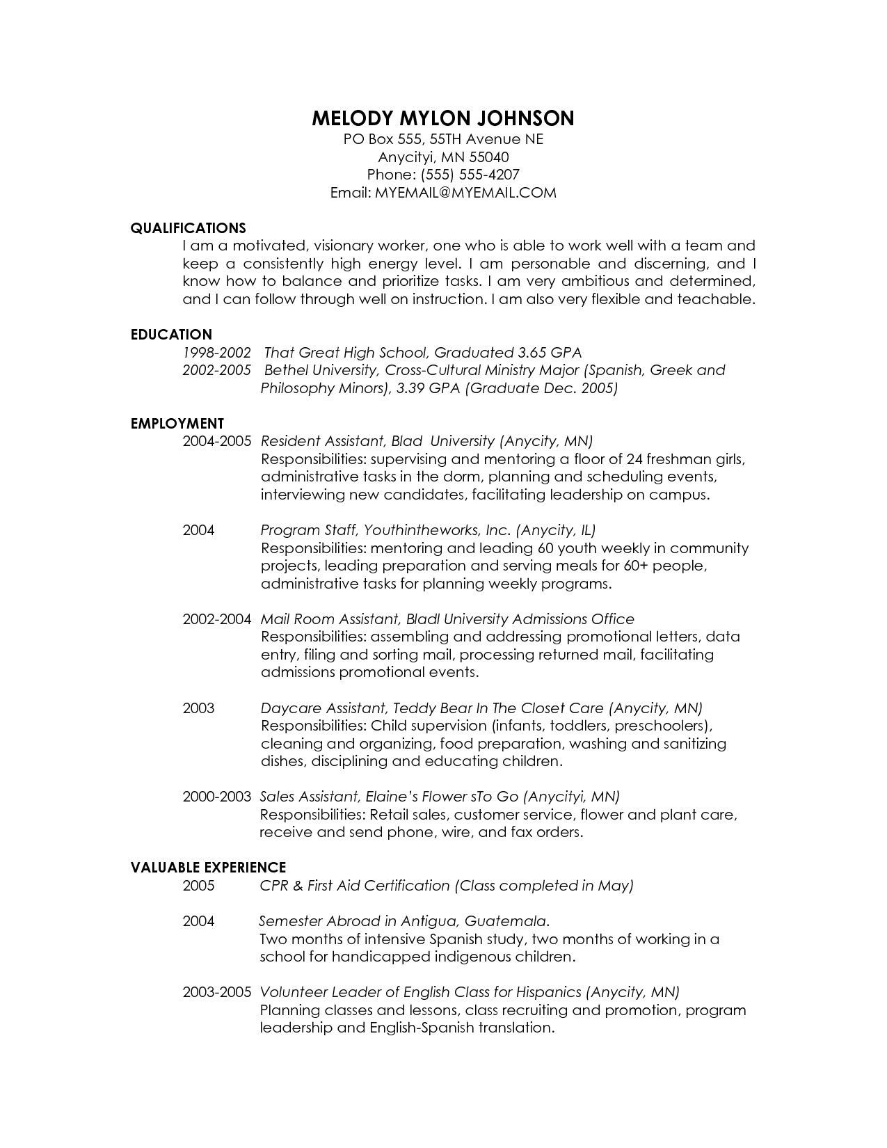 Sample Resume for Graduate School Education Cv Graduate School Template – Derel