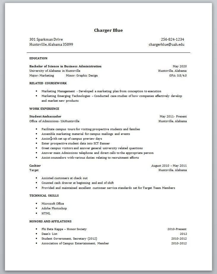 Sample Resume for No Work Experience College Student Resume for Students with No Experience – Planner Template Free