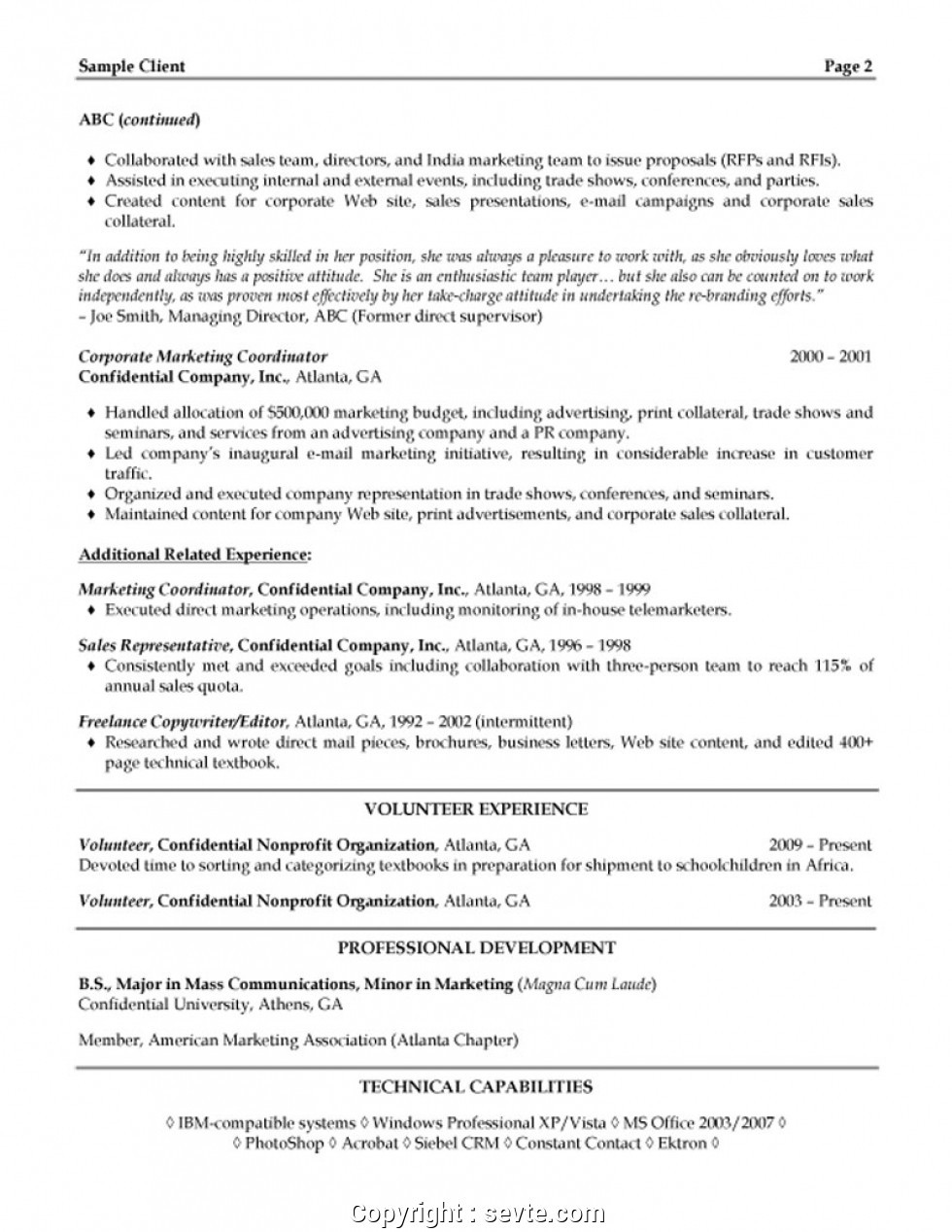 Sample Resume for Sales and Marketing Manager assistant Marketing Manager Resume Www.bilderbeste.com