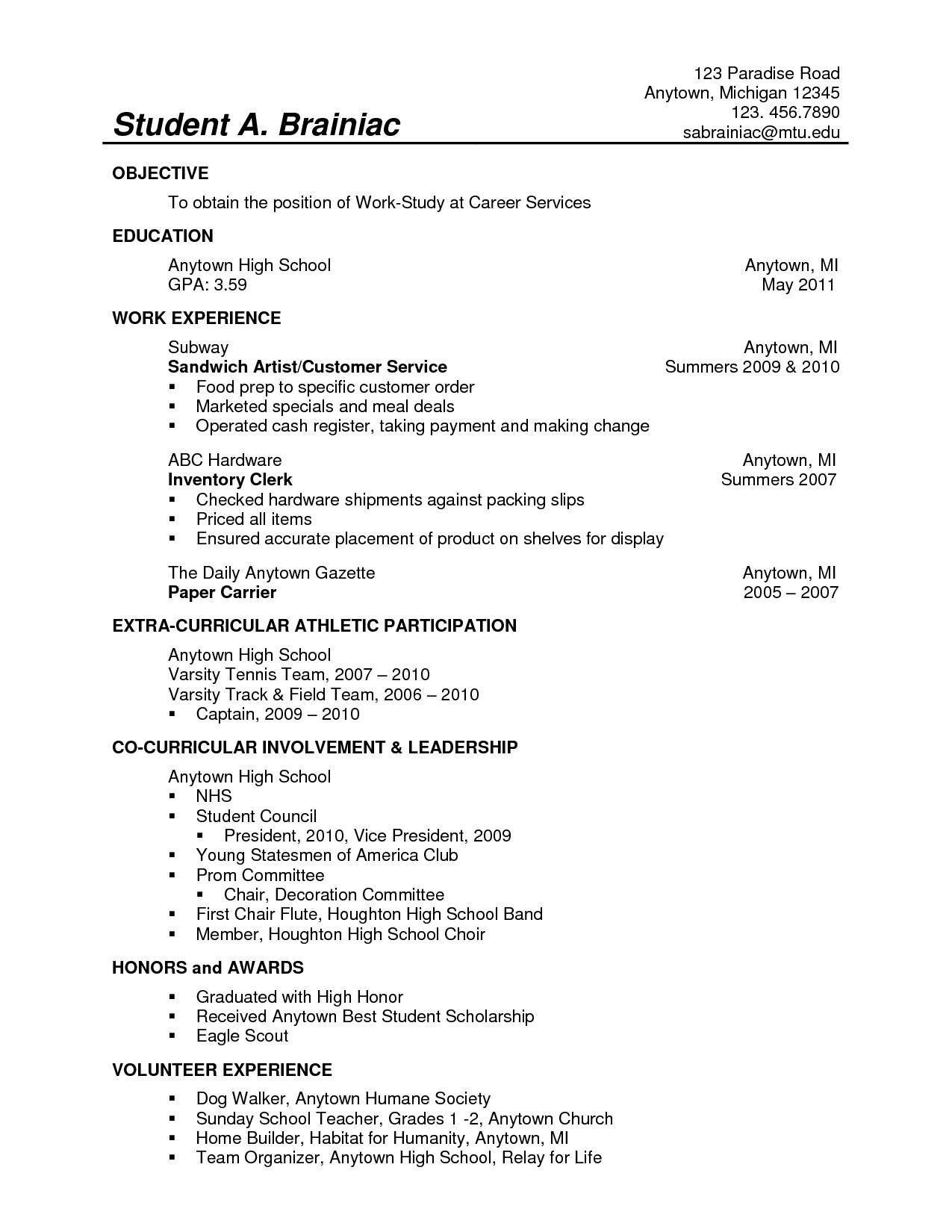 Sample Resume for Subway Restaurant Worker Subway Sandwich Artist Resume Sample to View Further