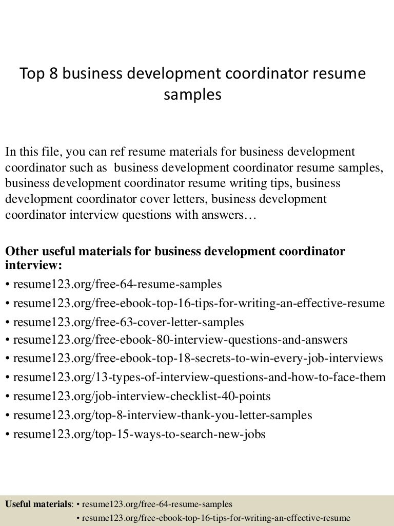 Sample Resume for Training and Development Coordinator top 8 Business Development Coordinator Resume Samples Sample Resume for Training and Development Coordinator top 8 Business Development Coordinator Resume Samples