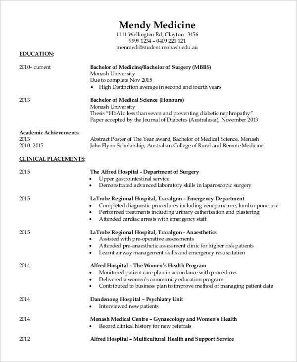 Sample Resume Of Mbbs Fresher Doctor Mbbs Doctor Cv Sample Contoh Makalah