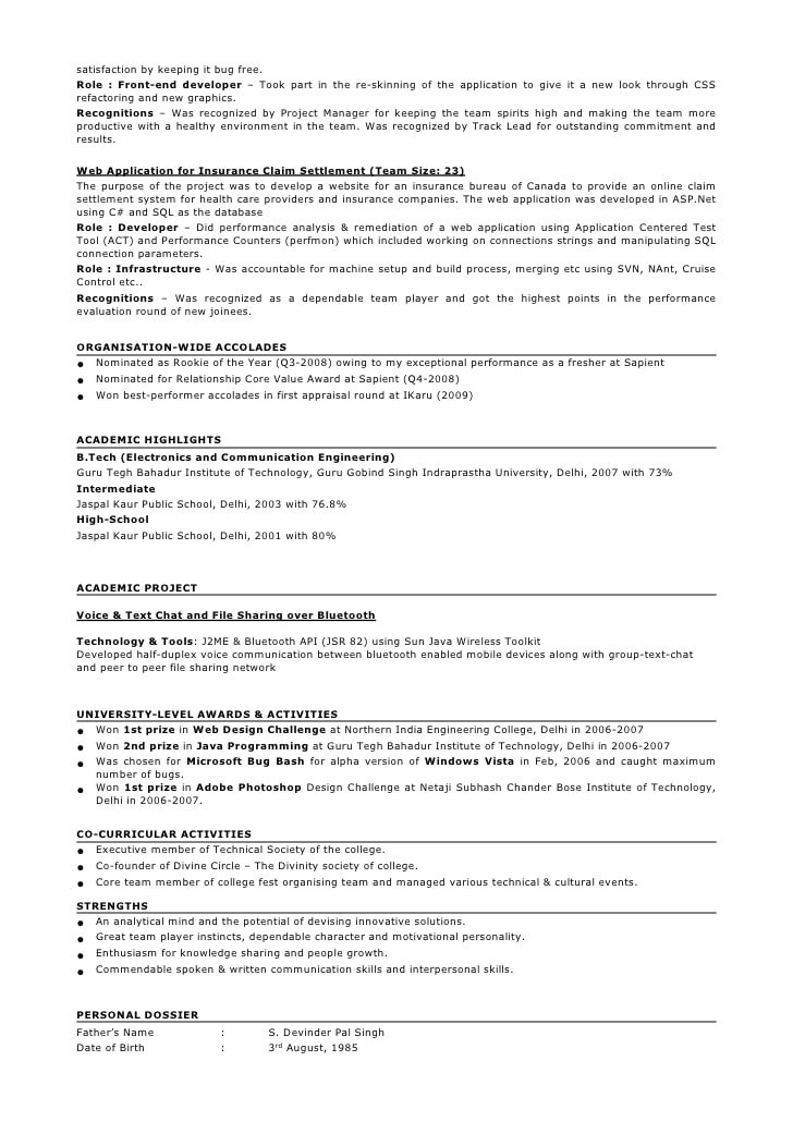 Software Testing Resume Samples for 2 Years Experience Sample Resume format for 2 Years Experience In Testing Software Testing Resume Samples for 2 Years Experience Sample Resume format for 2 Years Experience In Testing