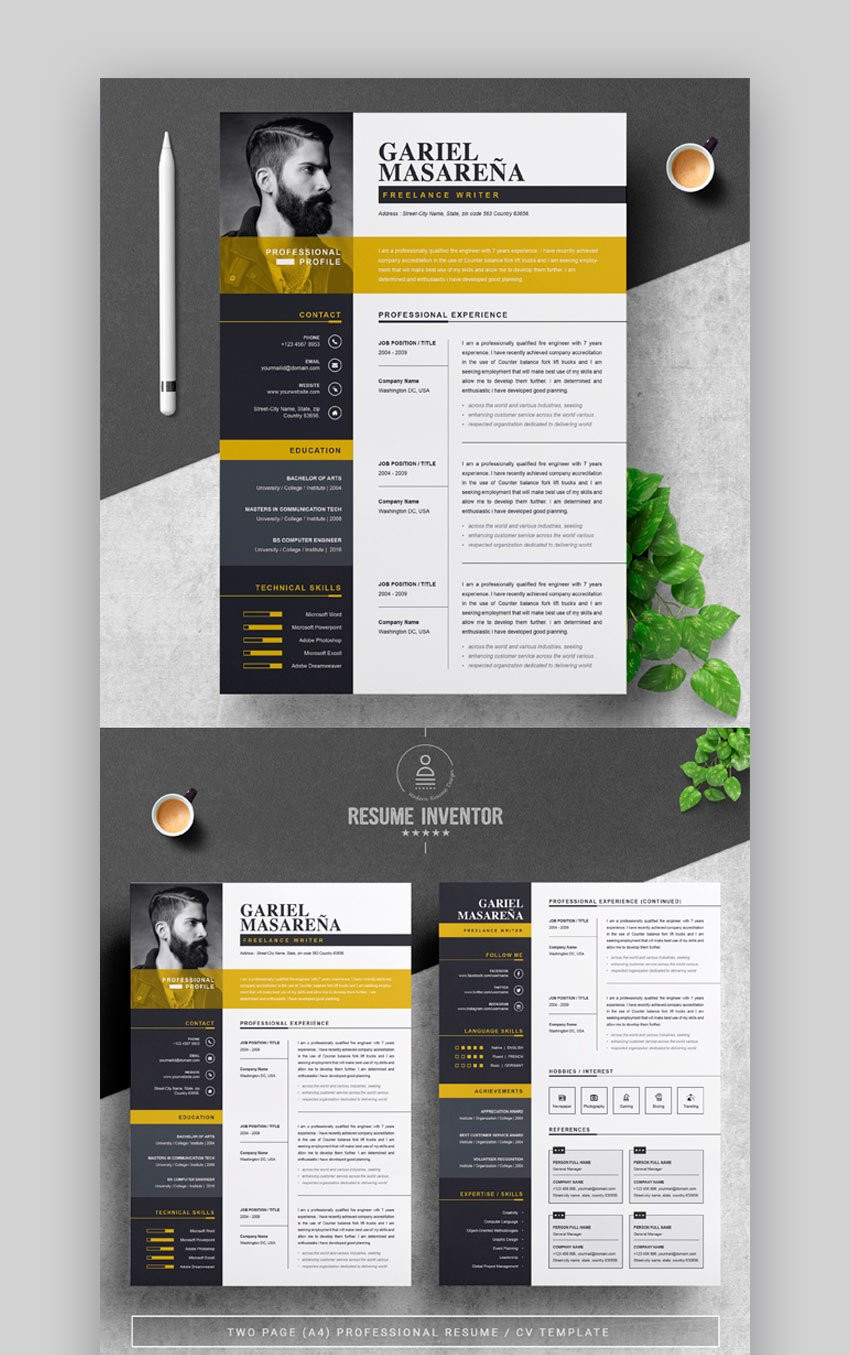 Adobe Illustrator Resume Template Free Download 30 Illustrator Ai Resume Templates (creative Cv Designs 2021)