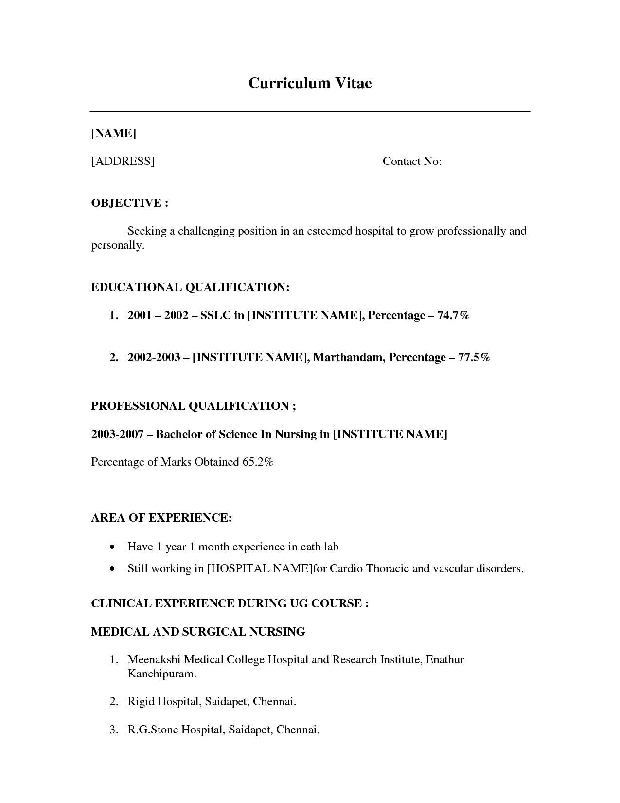 Best Resume Template for No Work Experience Free Resume Templates No Work Experience – Resume Examples Job …