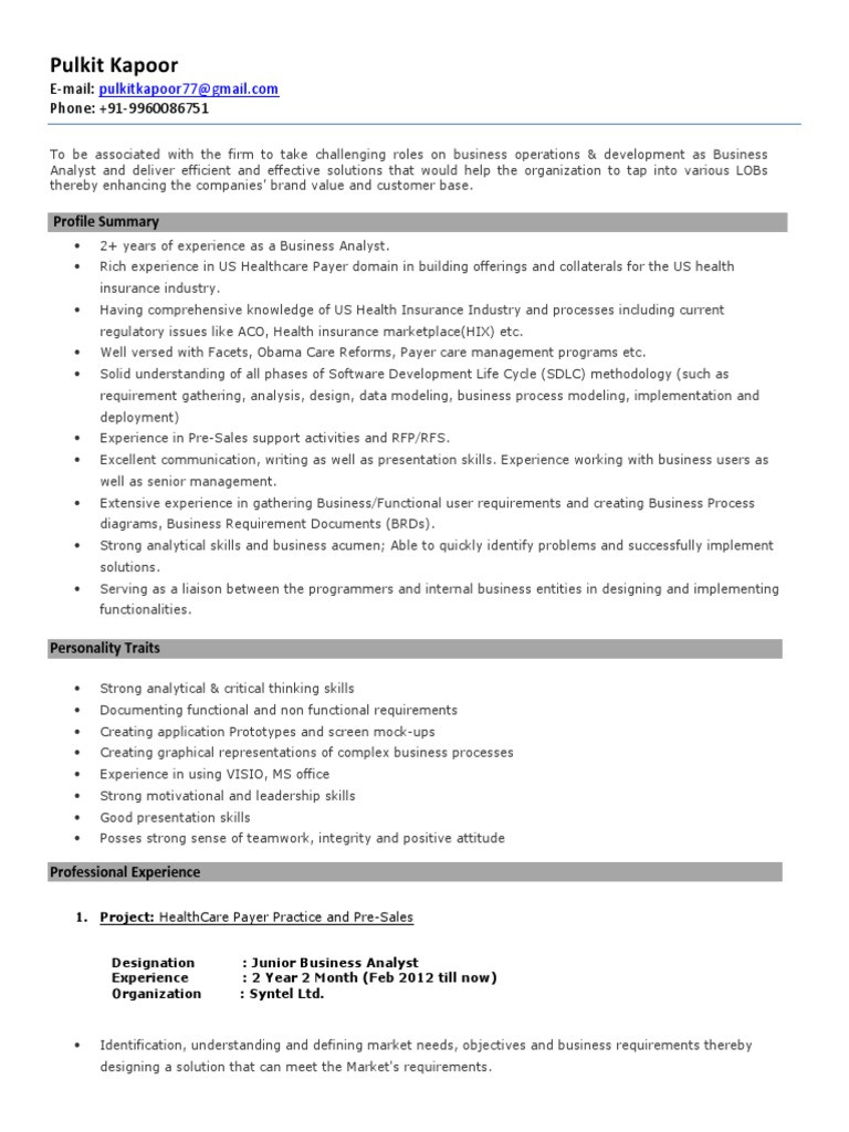 Business Analyst Payments Domain Sample Resume Business Analyst Resume software Development