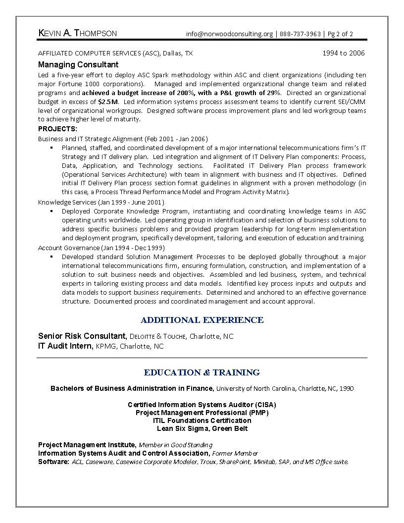 Business Process Re Engineering Sample Resume It Resume Engineering Sample Resume Business Architect