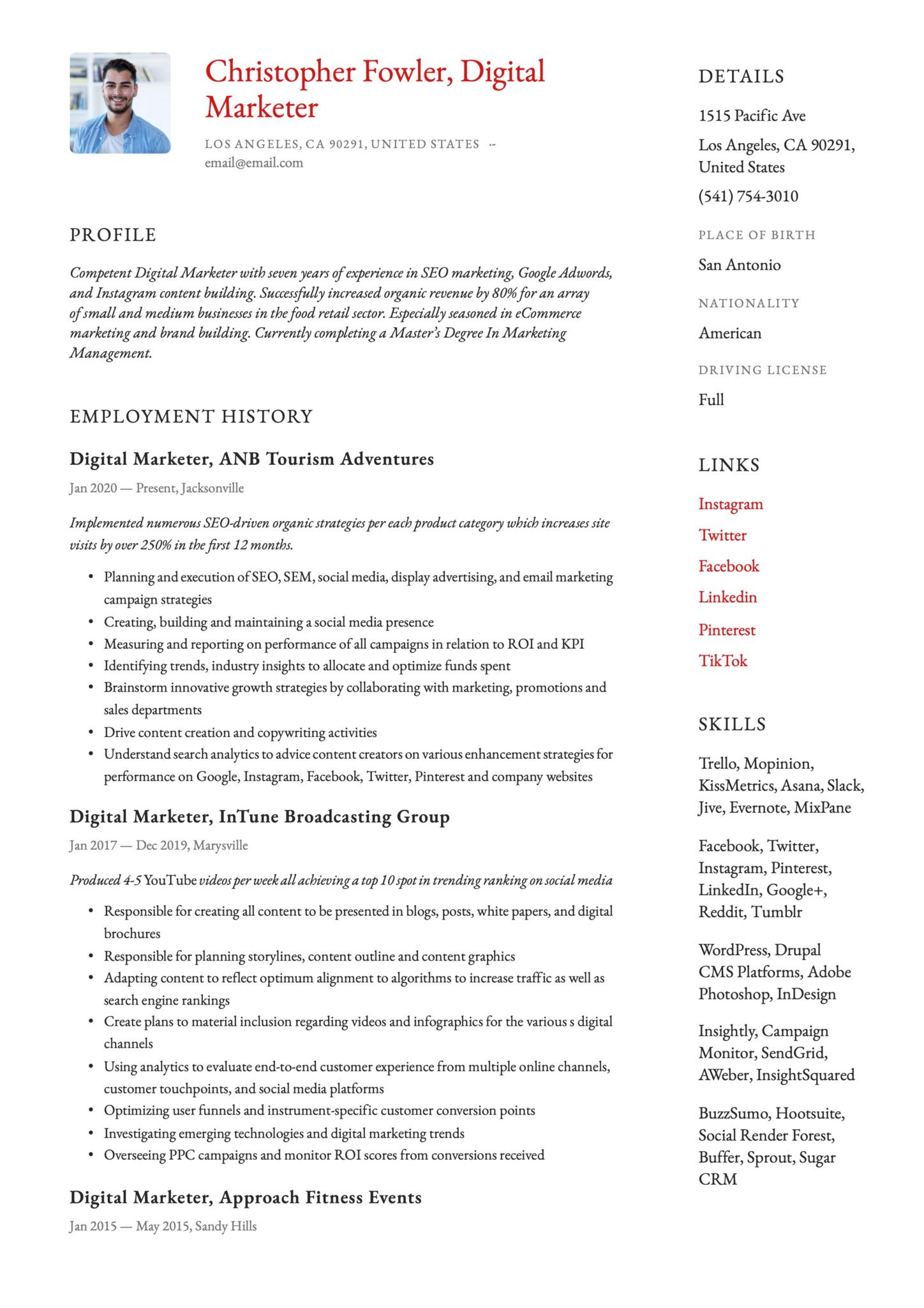 Digital Marketing Resume Sample Free Download 19 Digital Marketer Resume Examples & Guide 2020 Pdf Digital Marketing Resume Sample Free Download 19 Digital Marketer Resume Examples & Guide 2020 Pdf