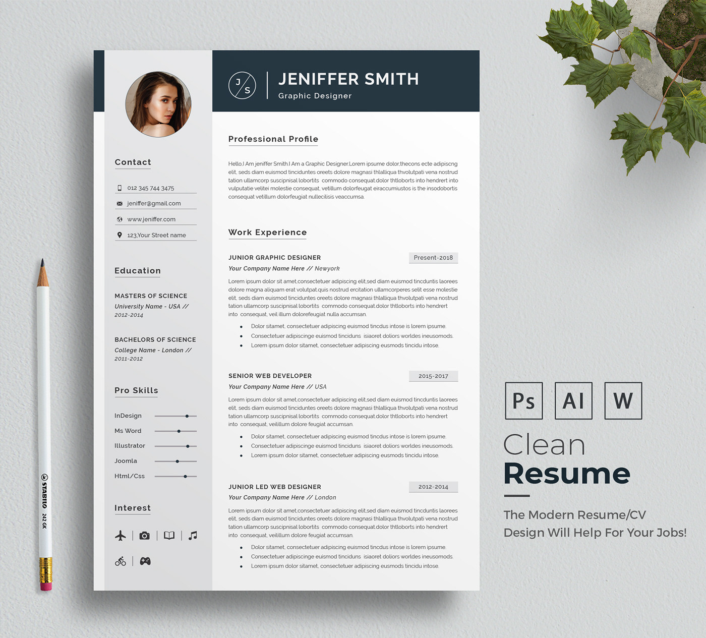 Free Resume Template Download with Photo Free Resume Templates Word On Behance