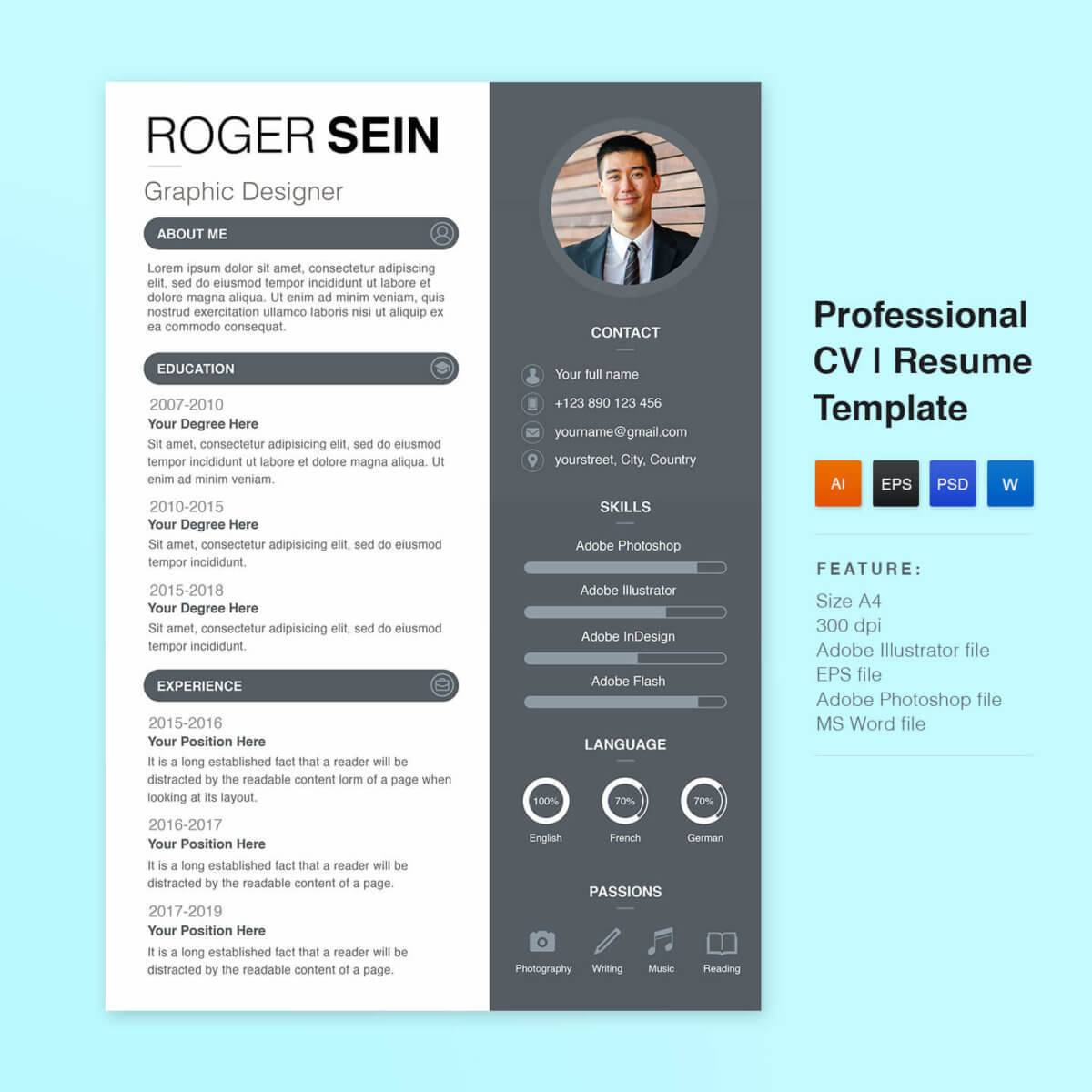 Free Resume Template with Photo Download Best Free Download Of Resume Templates for Professional – Picastock