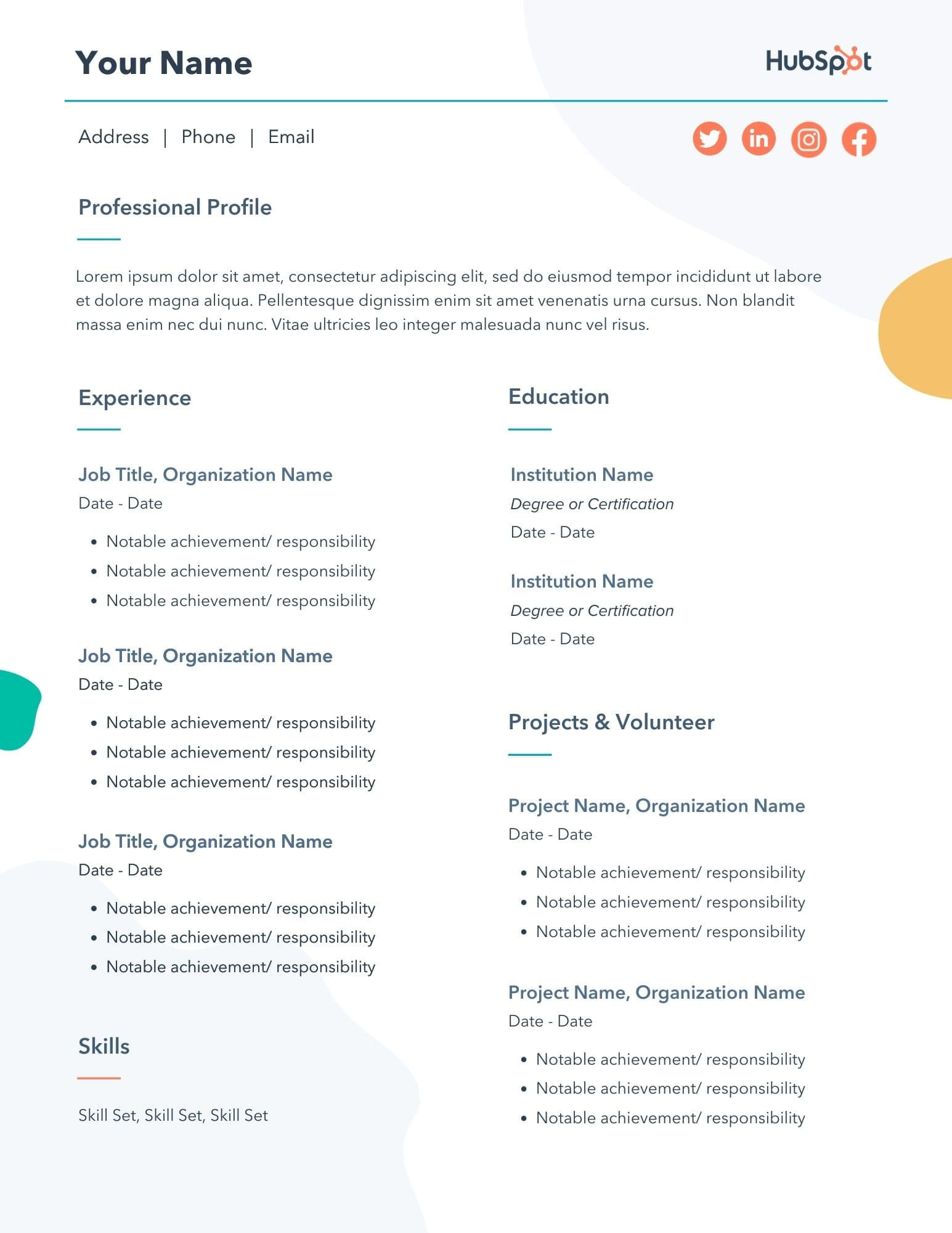 Free Resume Template with Skills Section 29 Free Resume Templates for Microsoft Word (& How to Make Your Own)