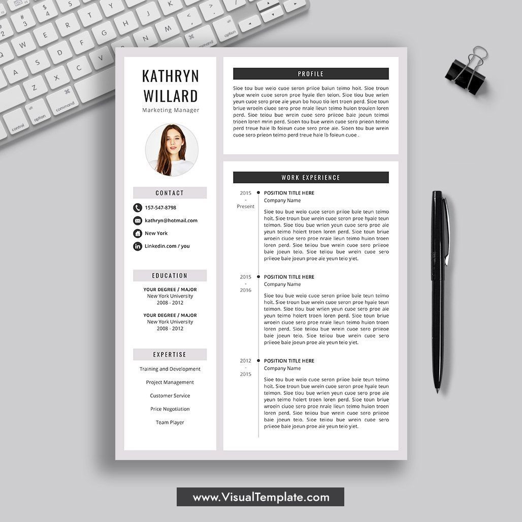 Free Resume Templates 2022 with Photo 2021-2022 Pre-formatted Resume Template with Resume Icons, Fonts …