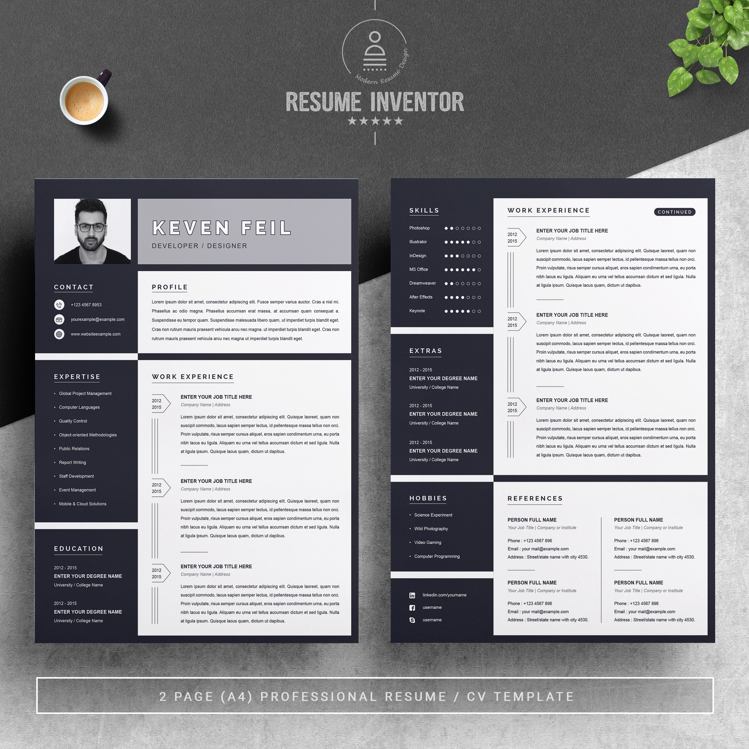 Free Resume Templates Online to Print Resume / Cv Template Black & White â Free Resumes, Templates …