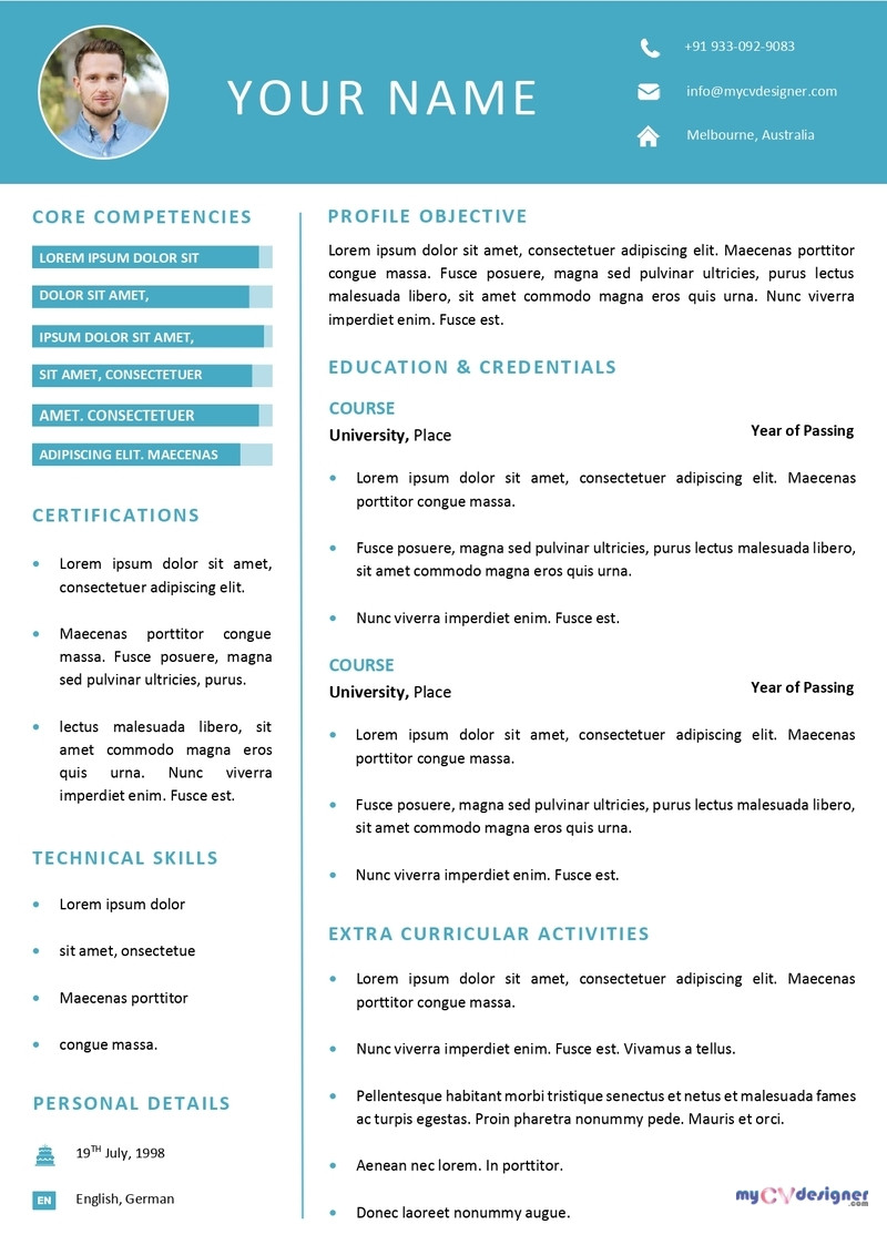 Free Resume Templates to Fill In and Print Free Resume Templates, Resume Sample Download – My Cv Designer
