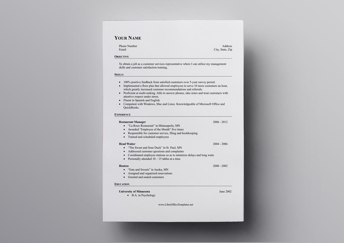 Free Resume Templates with Bullet Points 10lancarrezekiq Free Openoffice Resume Templates (also for Libreoffice)