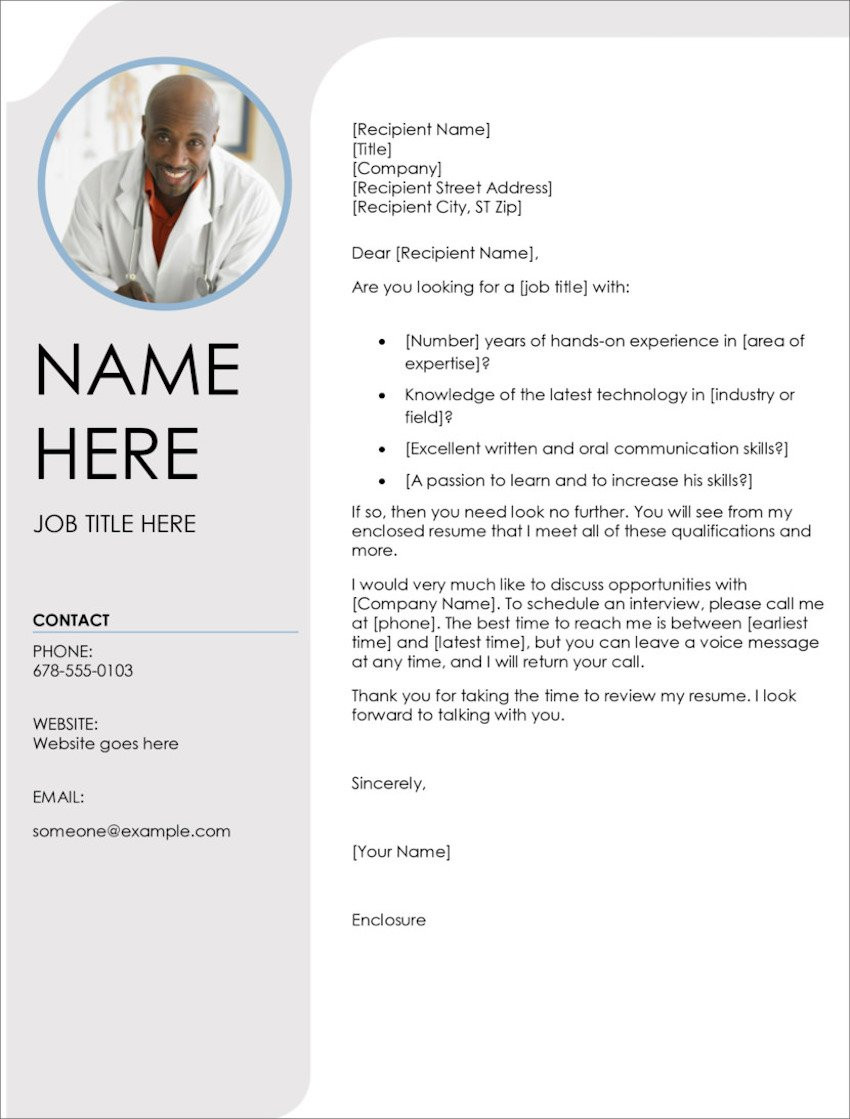 Free Template for A Cover Letter for A Resume 20 Besten Kostenlosen Microsoft Word-resÃ¼mee/lebenslauf …