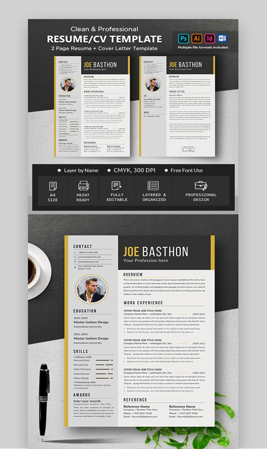 Graphic Design Resume Template Free Download 30 Best Web & Graphic Designer Resume Cv Templates (examples for 2020)