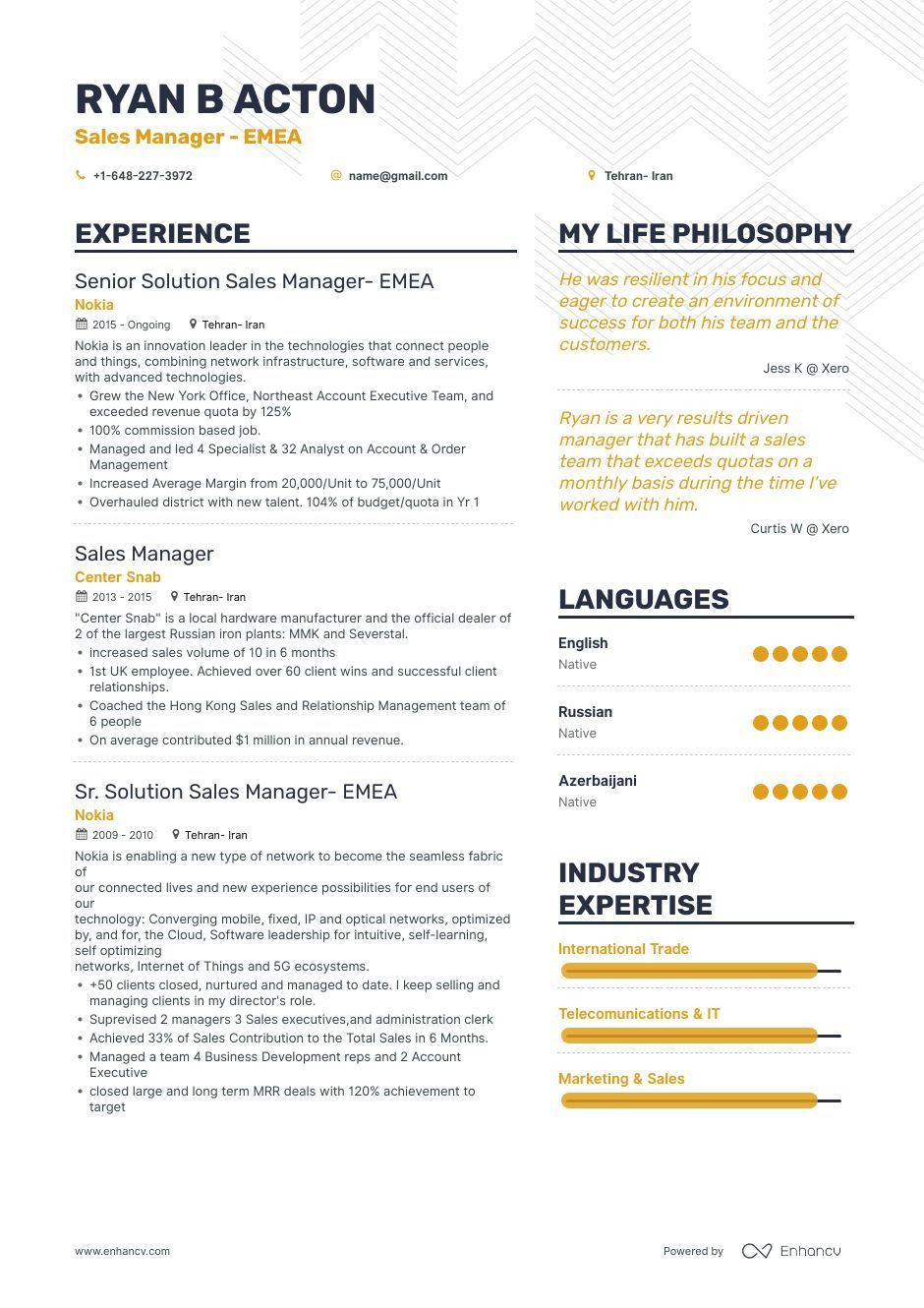 Hotel Senior Sales Manager Resume Sample Sales Manager Resume Samples and 10lancarrezekiq Examples Sales Resume …