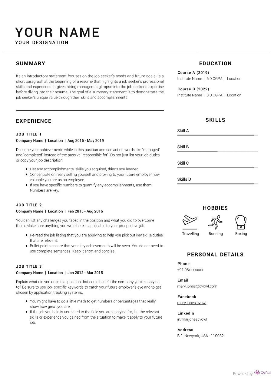 Hr Executive Fresher Resume Samples In India Hr Executive Resume Sample Cv Owl