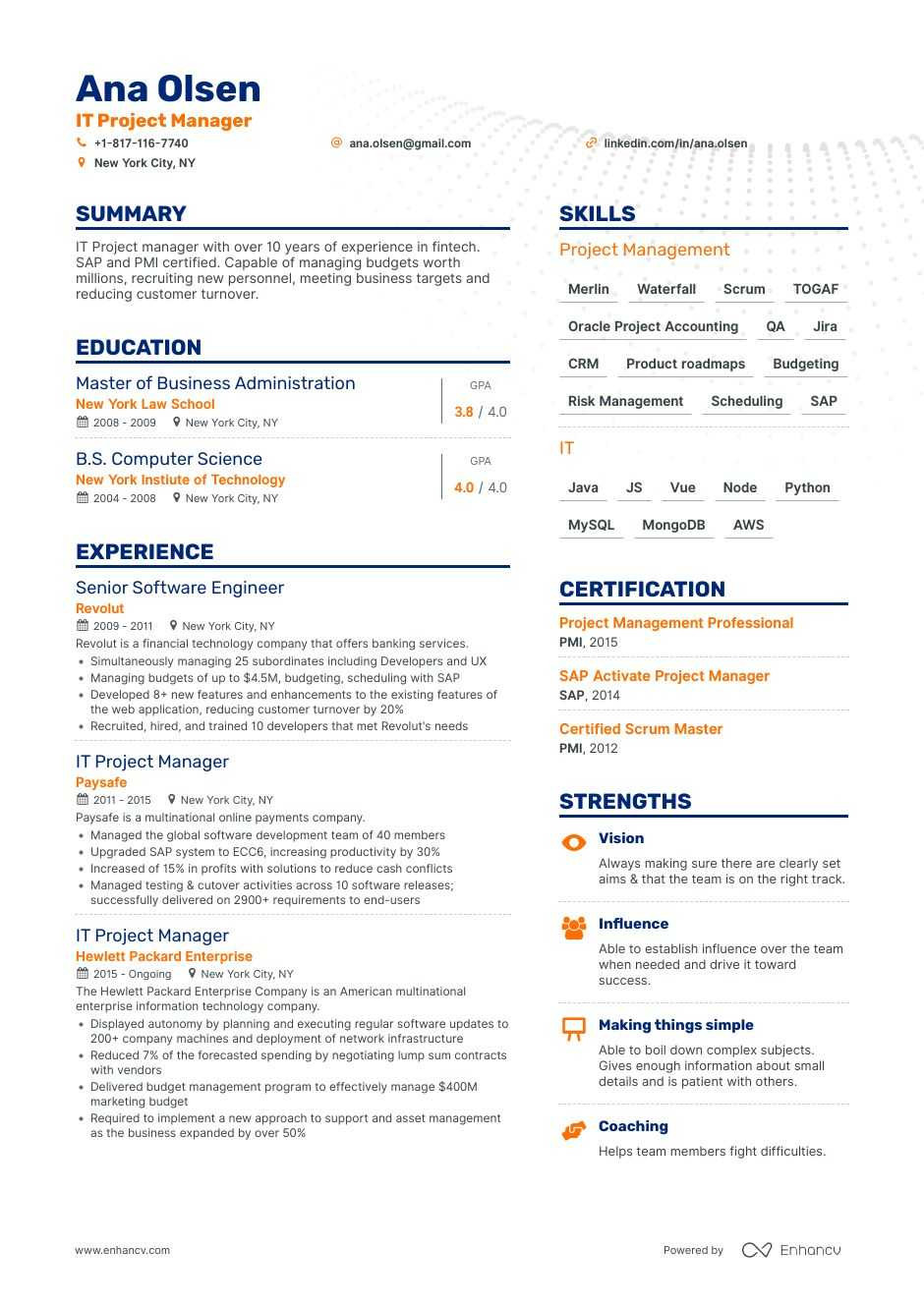 It Infrastructure Project Manager Resume Samples It Project Manager Resume Examples & top Advice