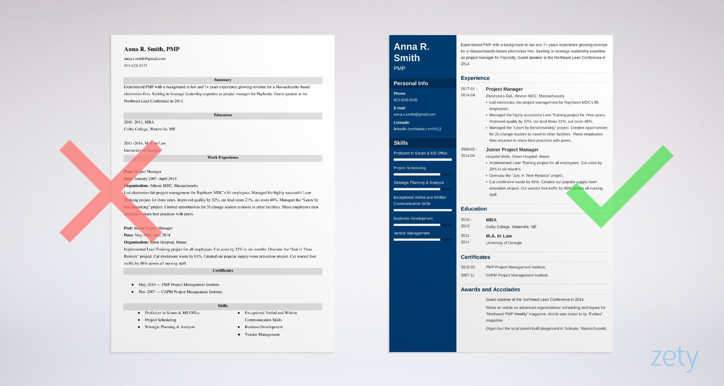 It Project Manager Resume Template Free Best Project Manager Resume Examples 2021 [template & Guide]