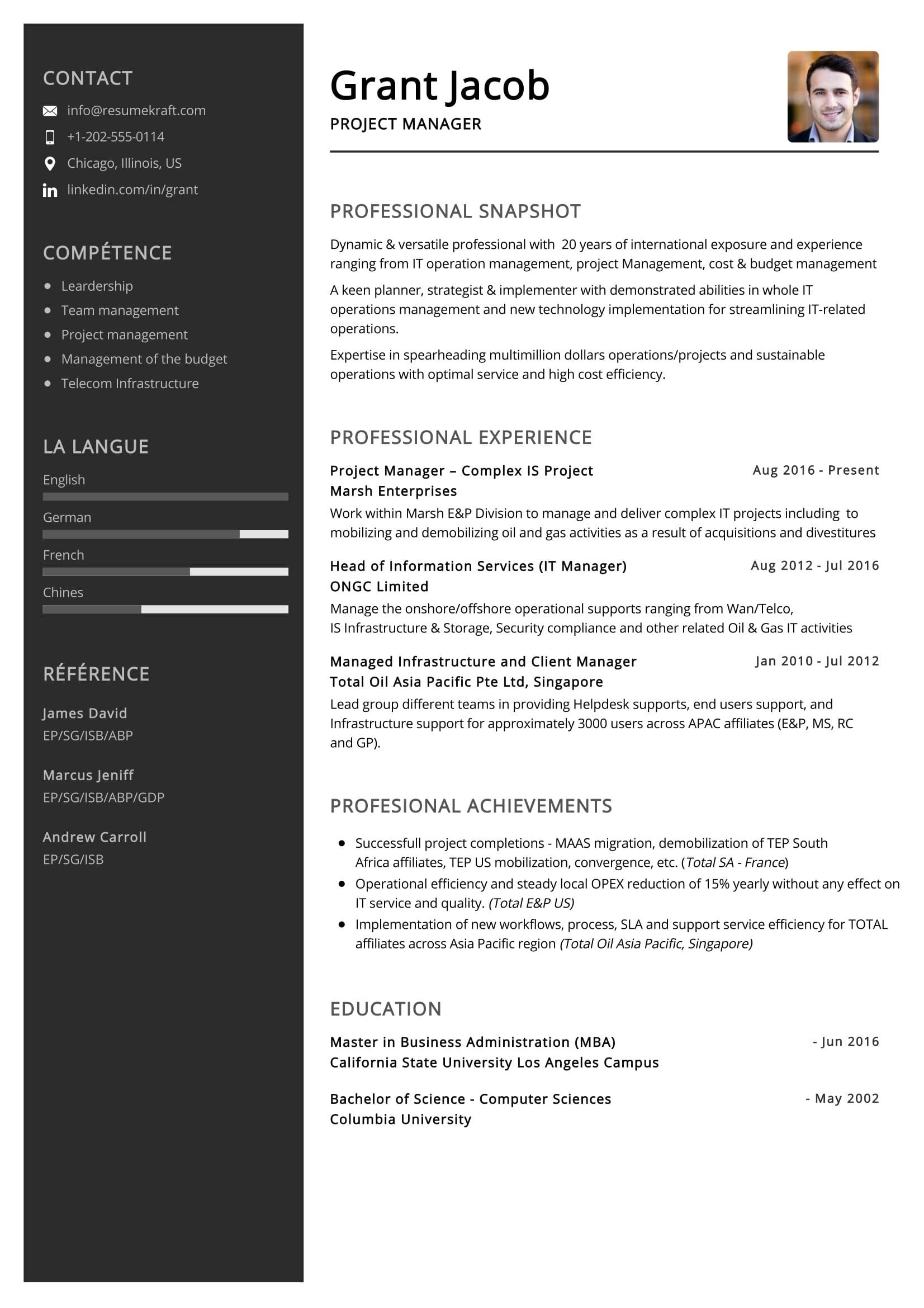 It Project Manager Resume Template Free It Project Manager Resume Sample 2021 Writing Tips – Resumekraft