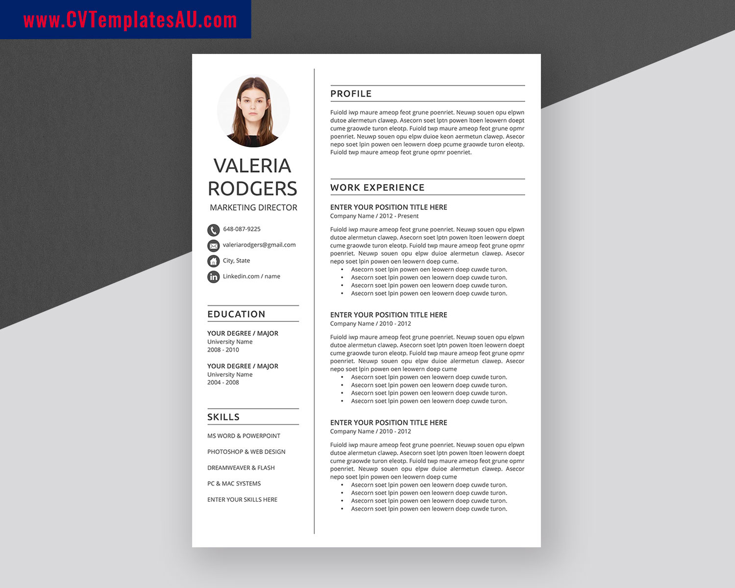 Microsoft Office Resume Sample Cv Template Modern Cv Templates Bundle, Professional and Simple Resume Templates Design, Curriculum Vitae, Ms Word Cv format, 1-3 Page Cv Templates for Job …
