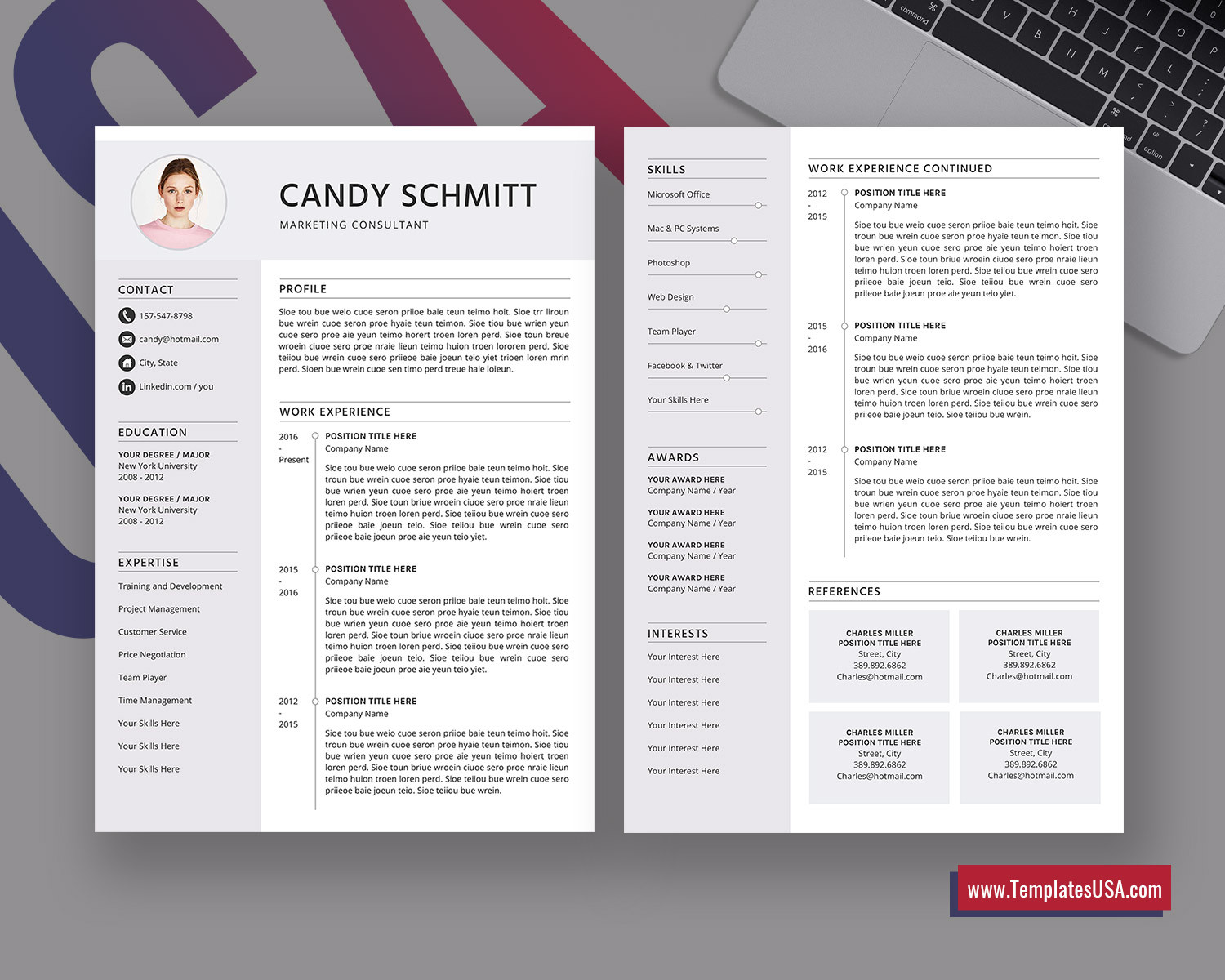 Microsoft Office Resume Sample Cv Template Modern Resume Template, Creative Cv Template, Professional Cv format, Ms Word Resume, 1, 2 and 3 Page Resume Design, top Selling Resume Template for …