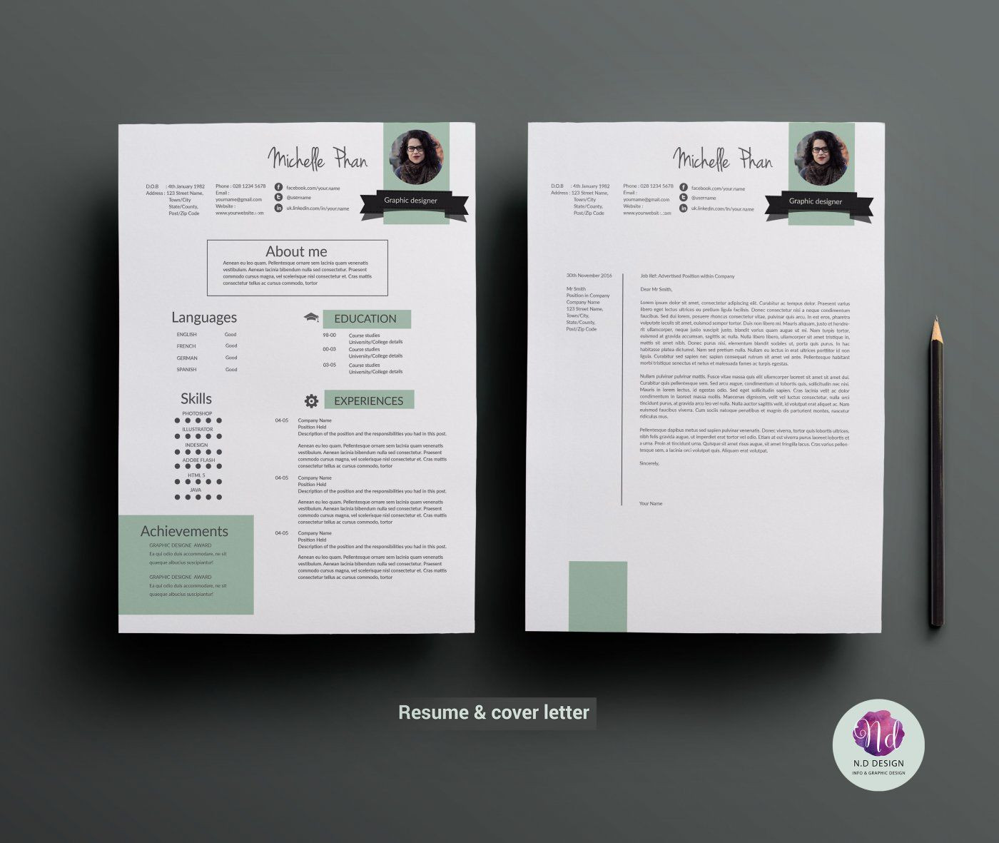Modern Resume and Cover Letter Template Modern Resume Template , Cover Letter Template , References … Modern Resume and Cover Letter Template Modern Resume Template , Cover Letter Template , References …