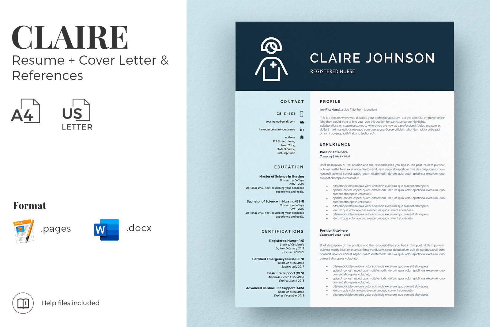 New Graduate Registered Nurse Resume Template Registered Nurse Resume Template. New Grad Nurse Resume, Cv   …