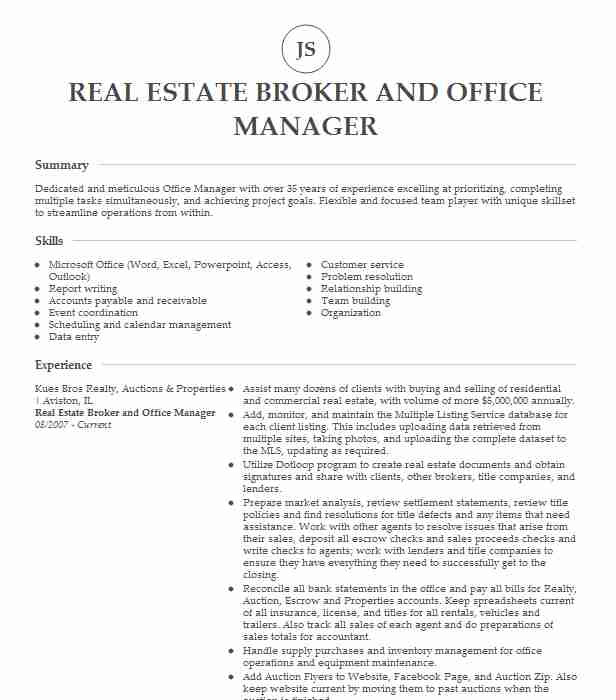 Real Estate Office Manager Resume Sample Real Estate Office Manager Resume Example Pany Name Real Estate Office Manager Resume Sample Real Estate Office Manager Resume Example Pany Name
