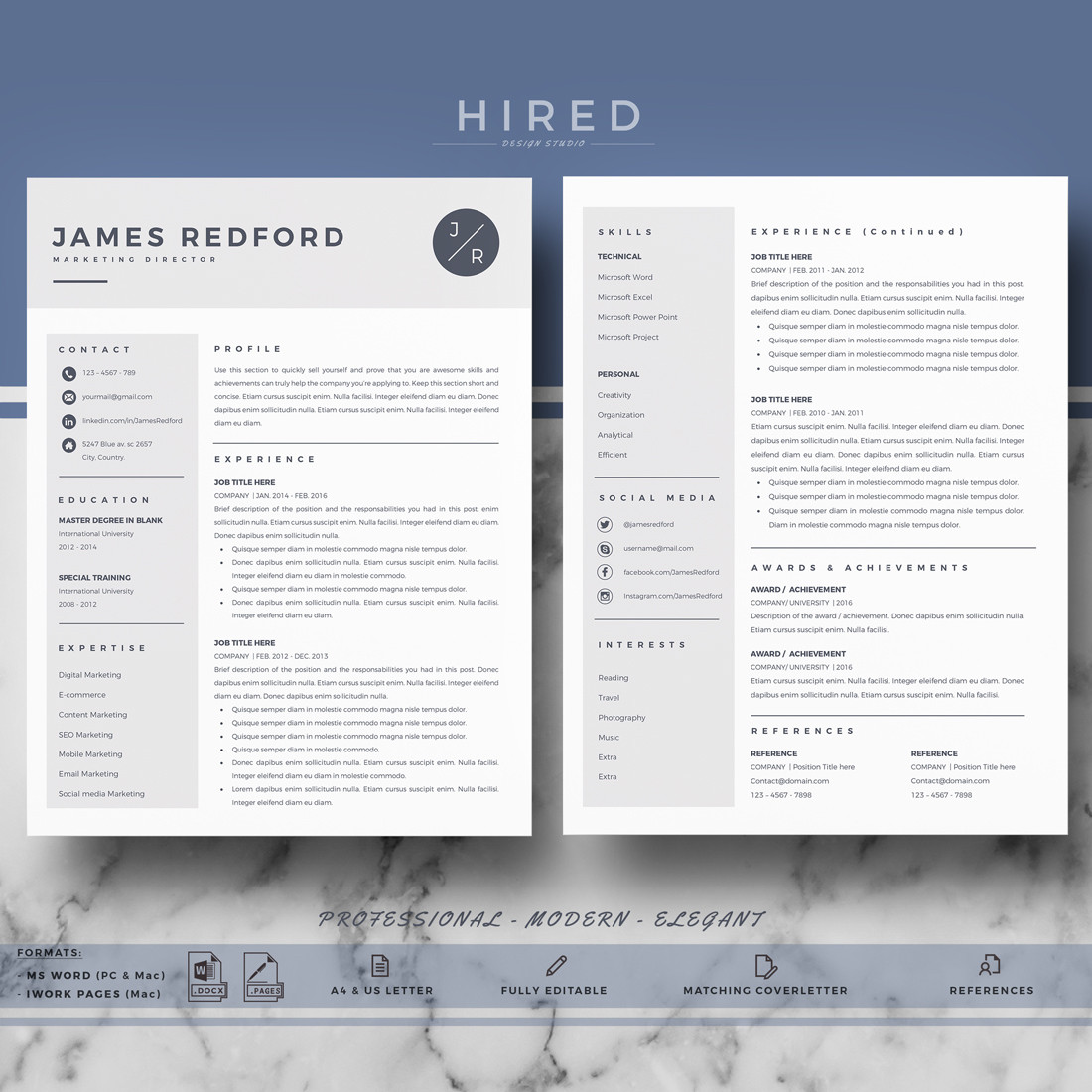 Resume and Cv Templates for Pages Professional Resume Template for Mac Pages and Word On Behance Resume and Cv Templates for Pages Professional Resume Template for Mac Pages and Word On Behance