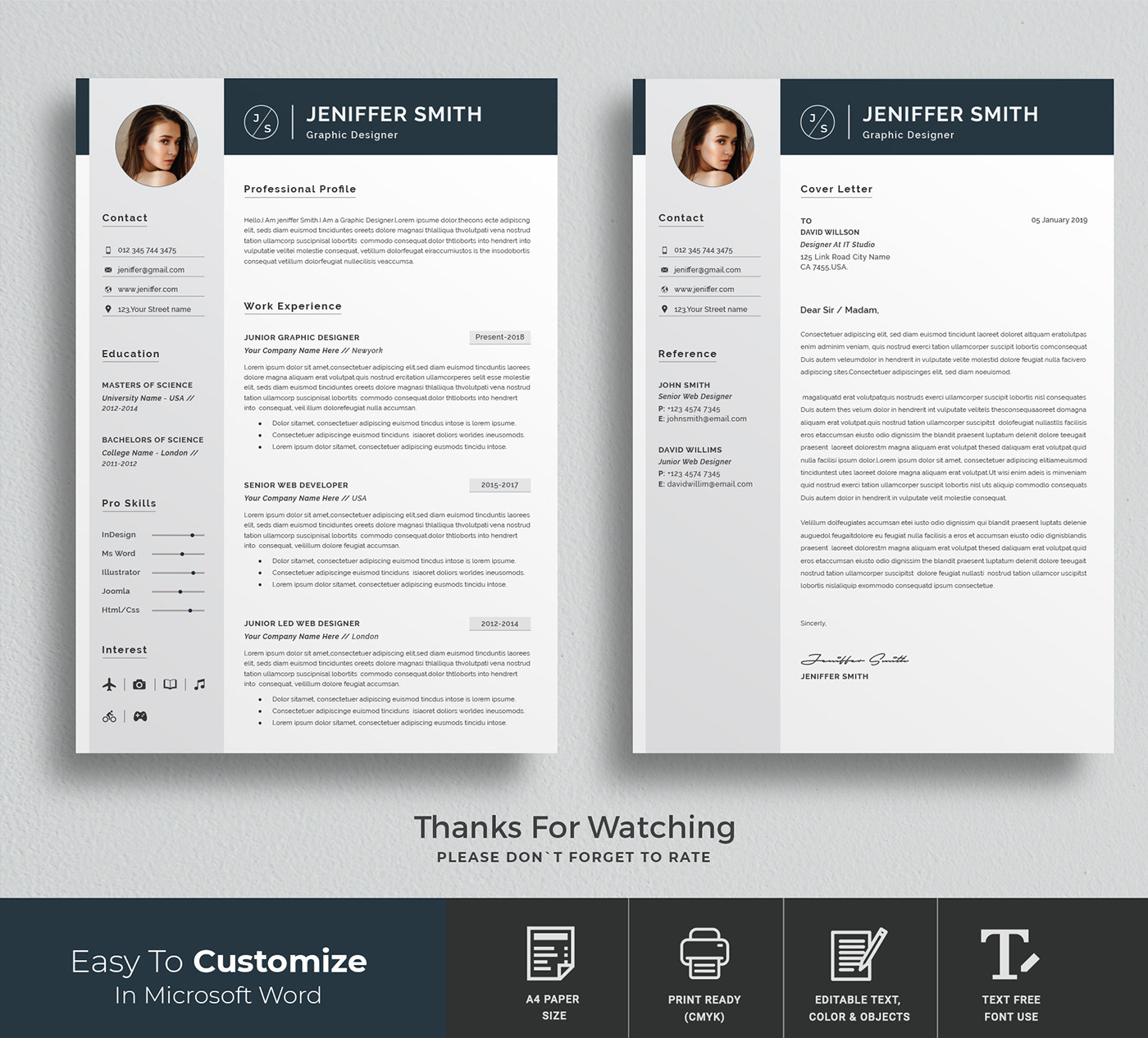 Resume and Cv Templates Free Download Free Resume Templates Word On Behance