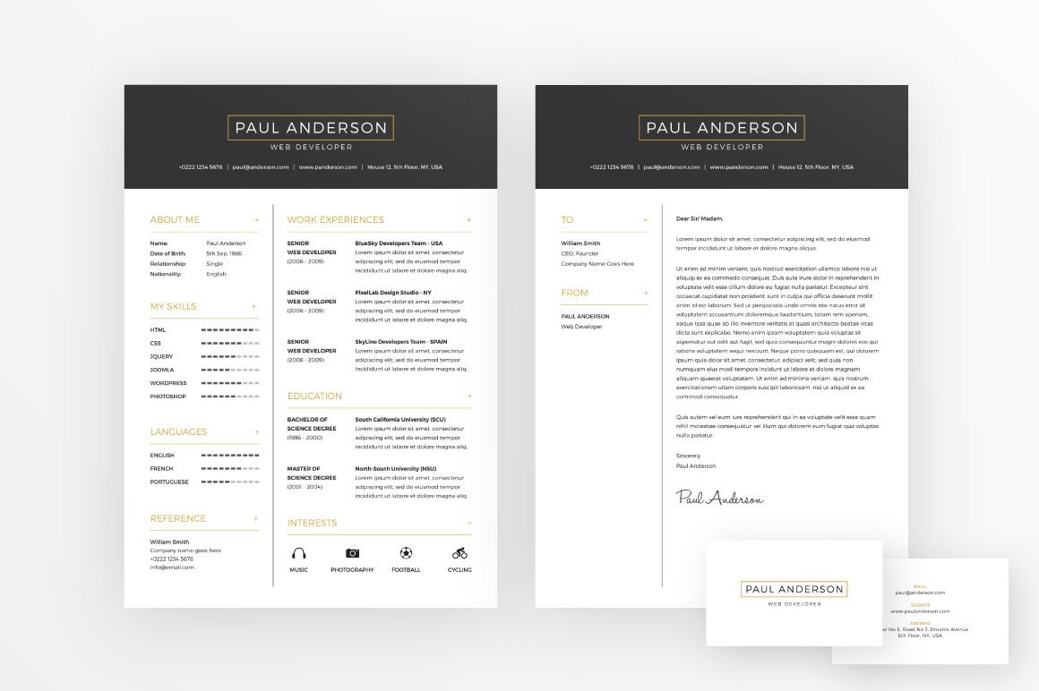 Resume Cover Letter Template Free Download Free Resume & Cover Letter Template – Creativebooster