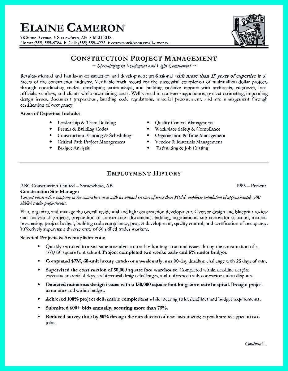 Resume Sample for Construction Project Manager Cool Cool Construction Project Manager Resume to Get Applied …