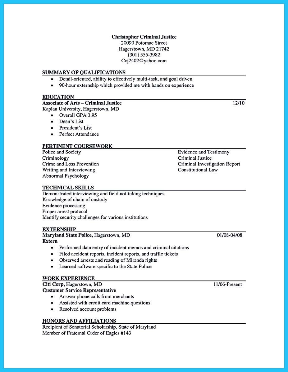 Resume Sample for Criminal Justice Graduates Awesome Best Criminal Justice Resume Collection From Professionals …