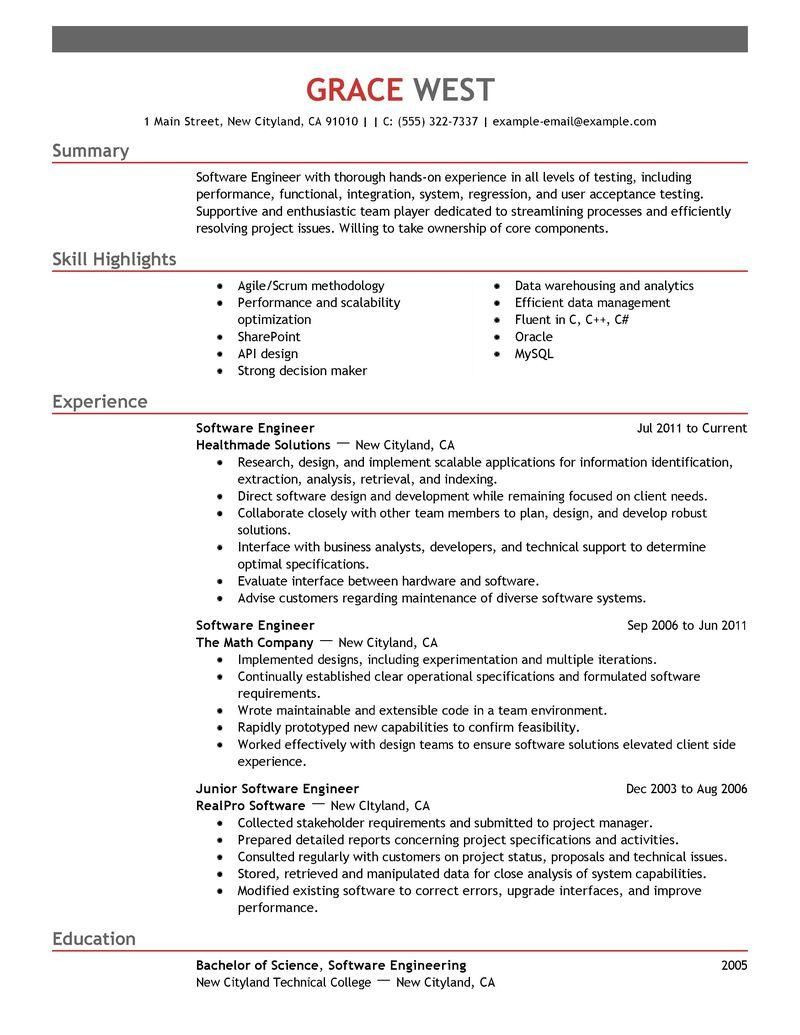 Resume Template for Experienced software Engineer Not Getting Interviews? We Can Help You Change that. Explore …