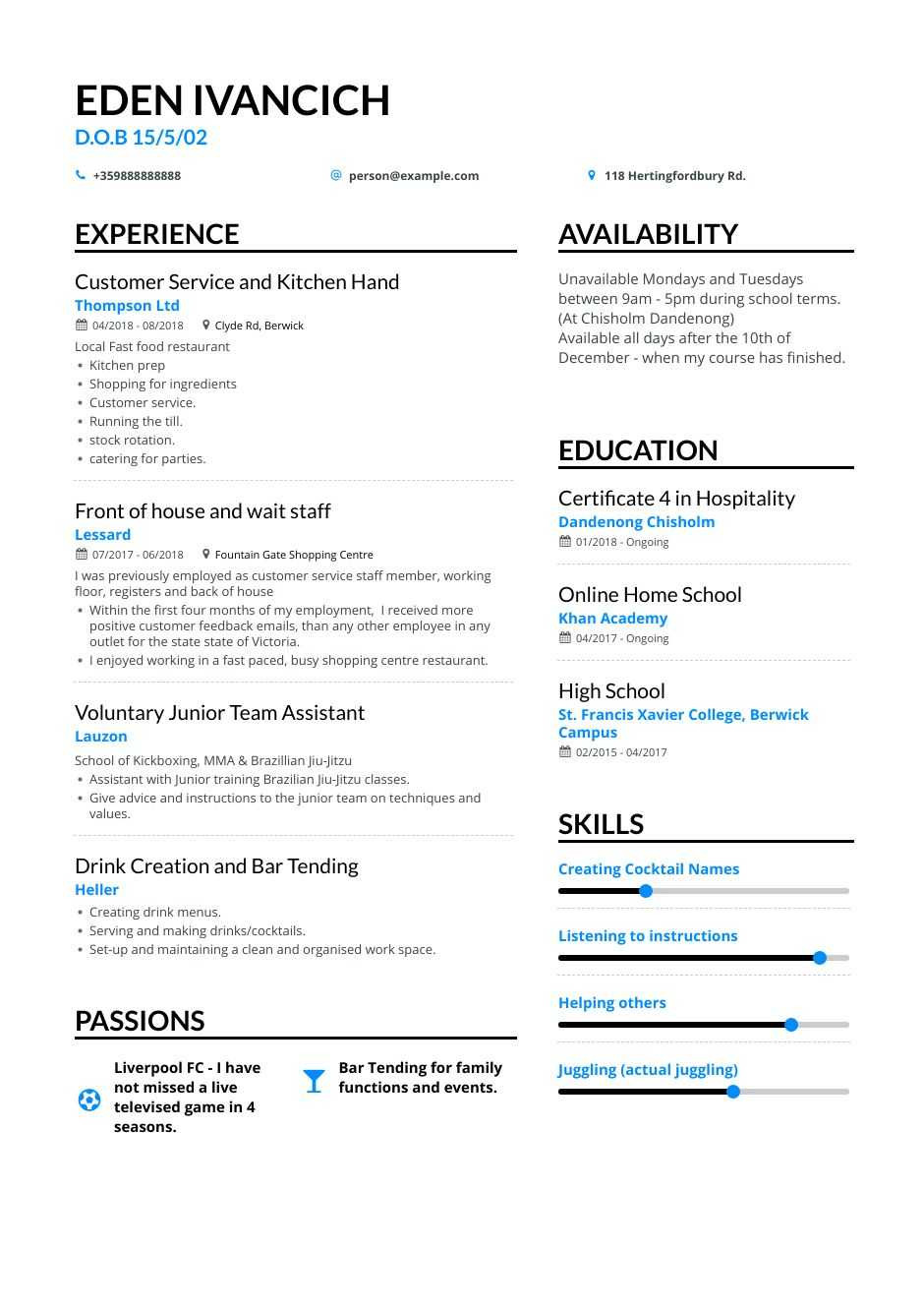 Resume Template for First Job Teenager High School Teen Resume Examples Pro Tips Featured Enhancv