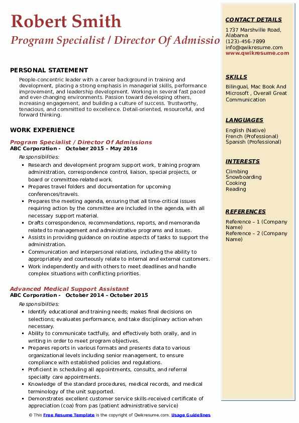 Sample Federal Resume for Program Specialist Program Specialist Resume Samples Sample Federal Resume for Program Specialist Program Specialist Resume Samples