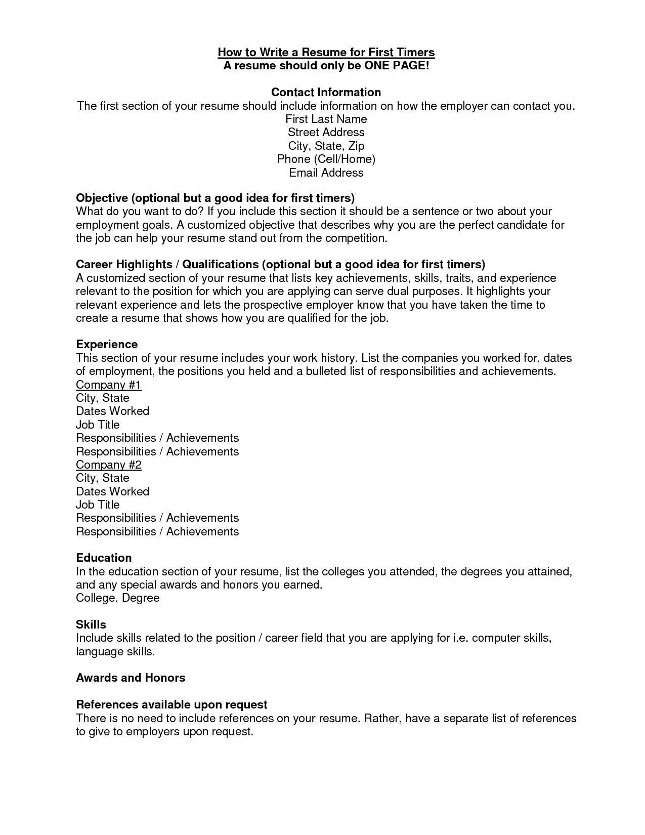 Sample Objectives In Resume for First Timer Resume Examples Career Highlights Awesome Stock Resume Examples …