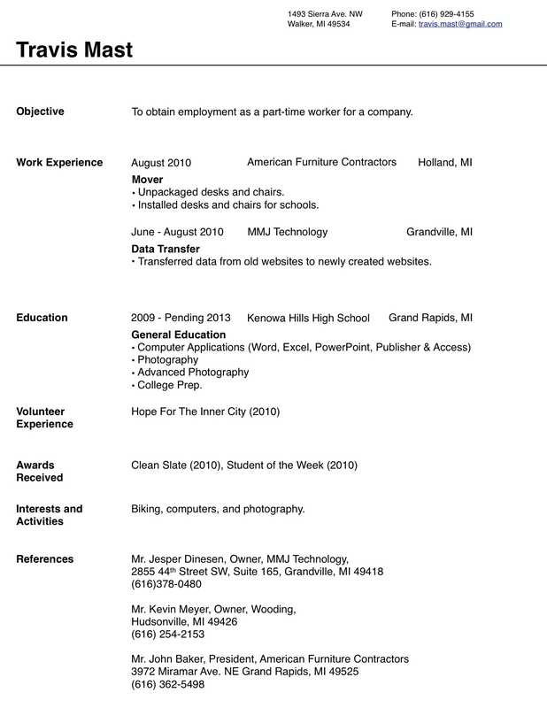 Sample Resume for All Types Of Jobs 11 12 Resume for All Types Of Jobs