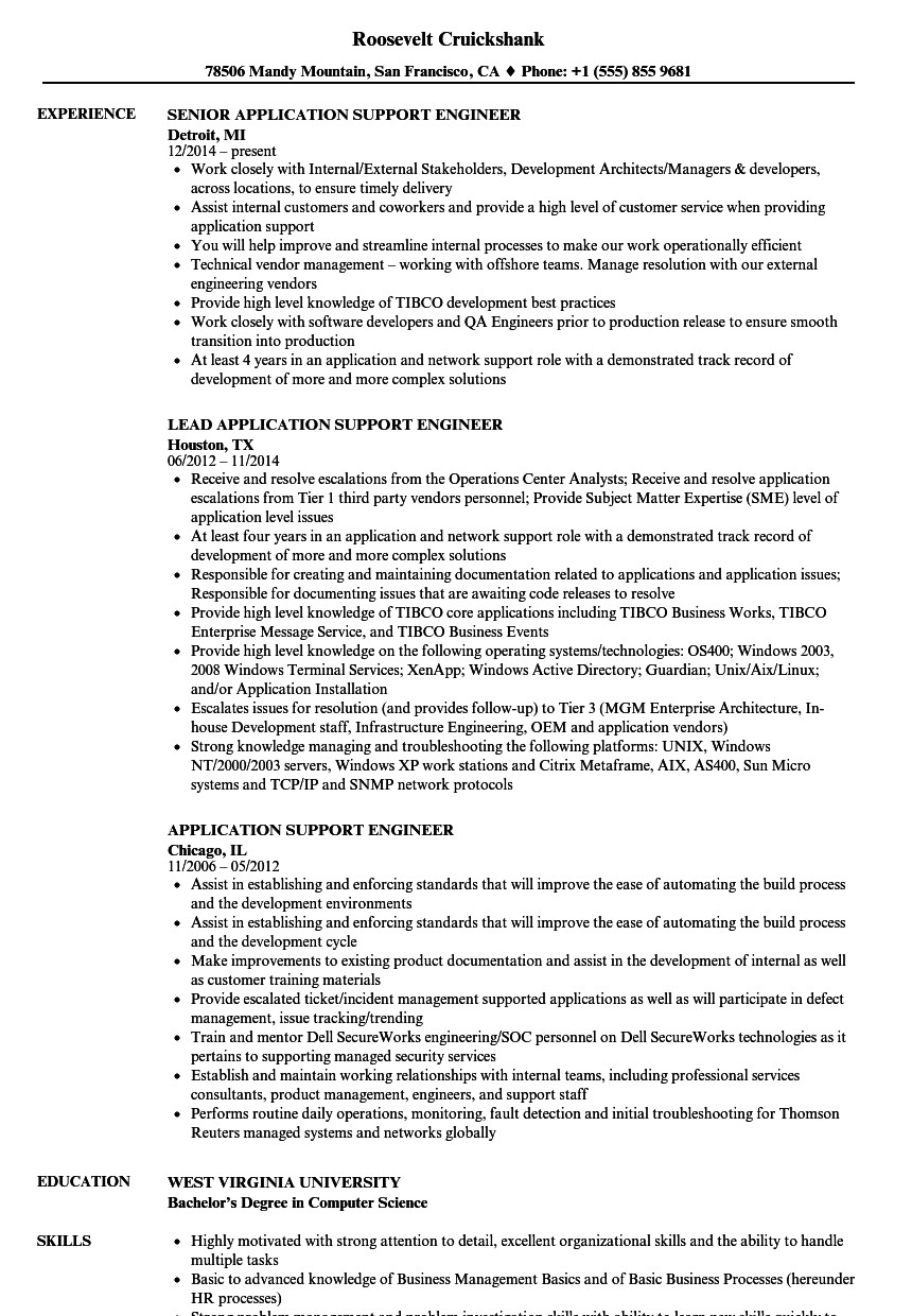 Sample Resume for Application Support Engineer Java Resume with Production Suport the Blog Spirit