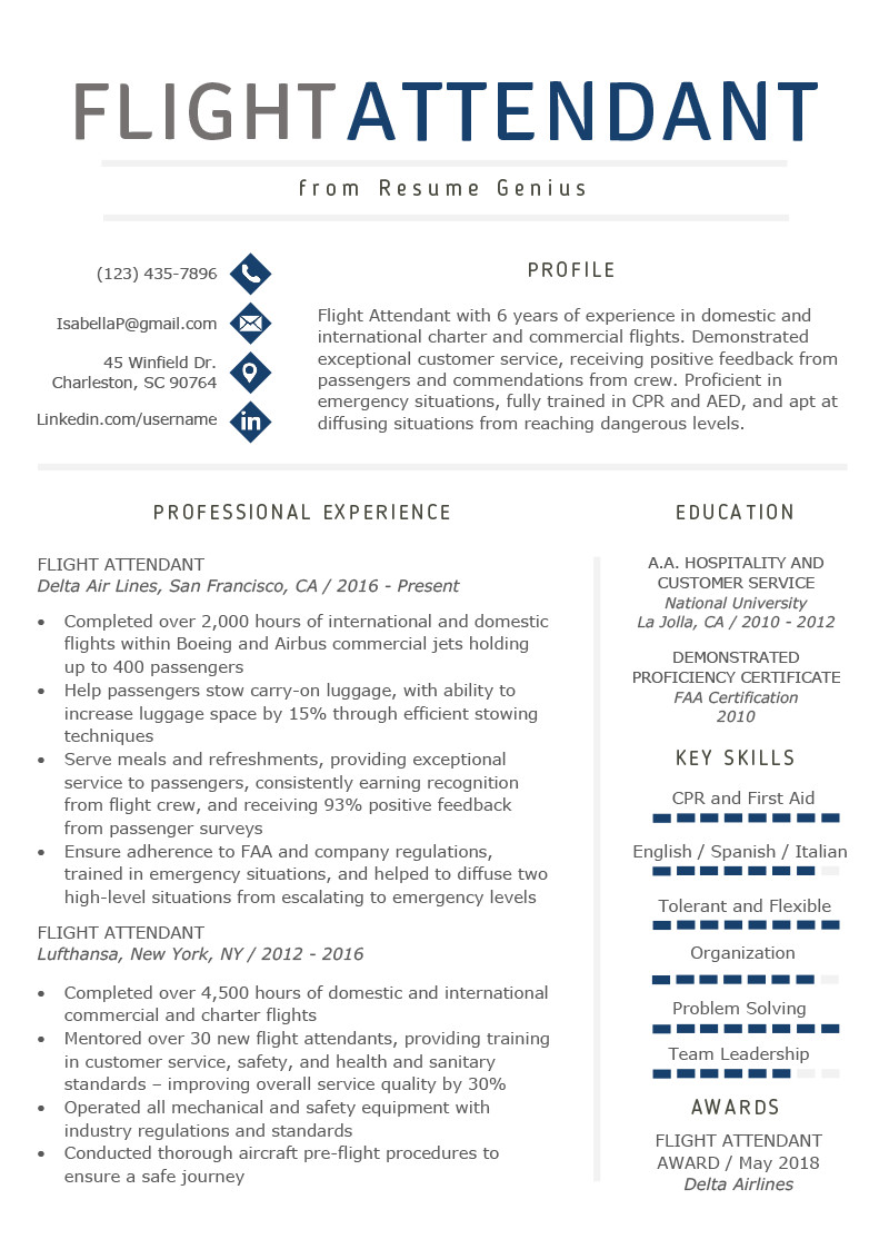 Sample Resume for Applying Flight attendant Flight attendant Resume Sample & Writing Guide Sample Resume for Applying Flight attendant Flight attendant Resume Sample & Writing Guide