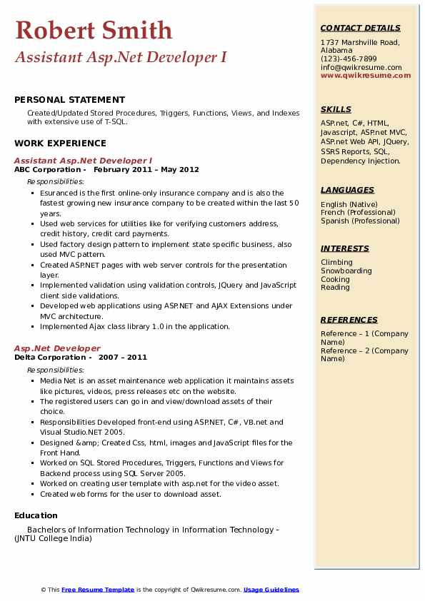 Sample Resume for asp Net Developer Fresher asp Net Developer Resume Samples Sample Resume for asp Net Developer Fresher asp Net Developer Resume Samples