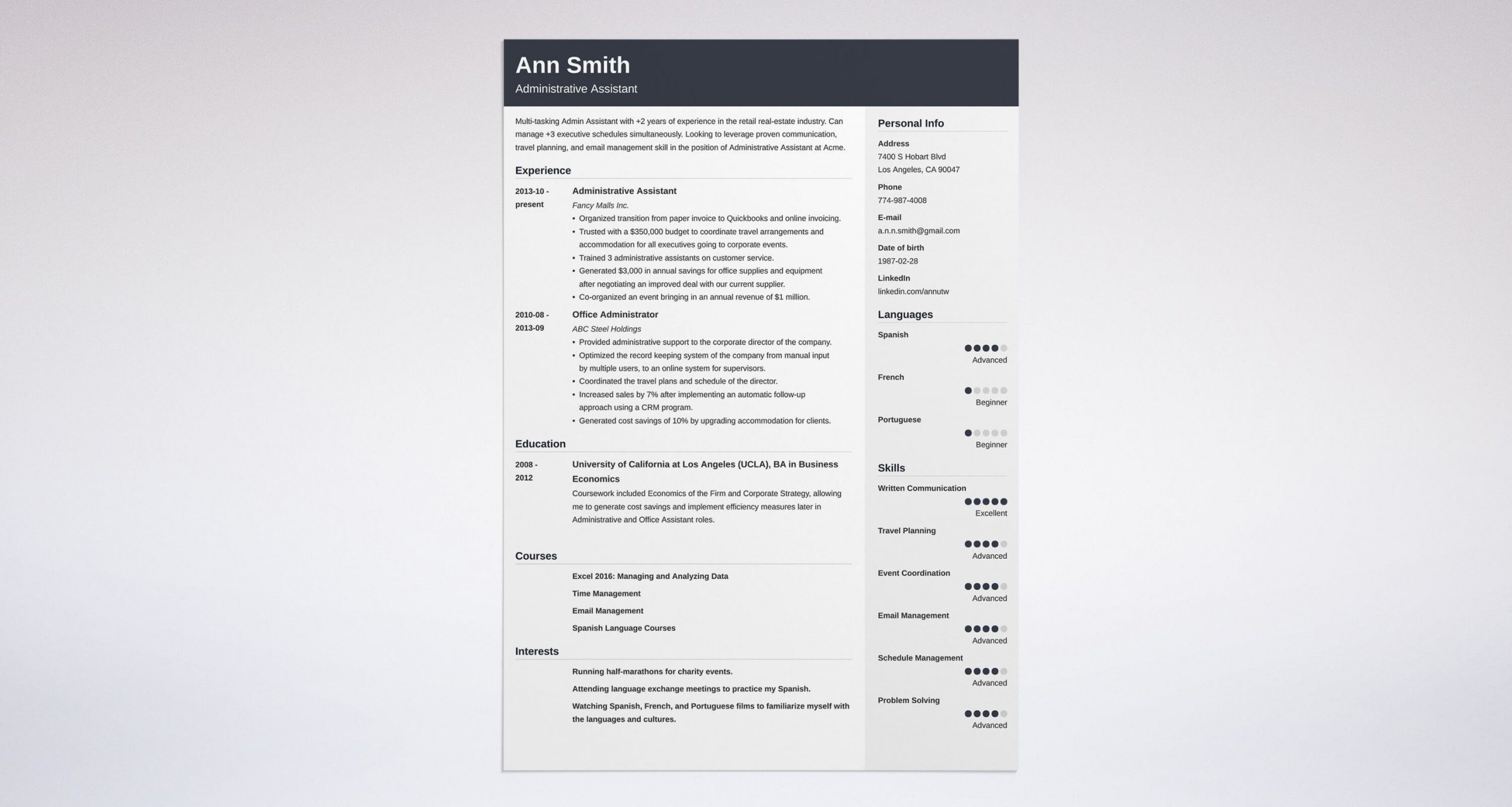 Sample Resume for Career Change to Administrative assistant Best Administrative assistant Resume Examples 2021