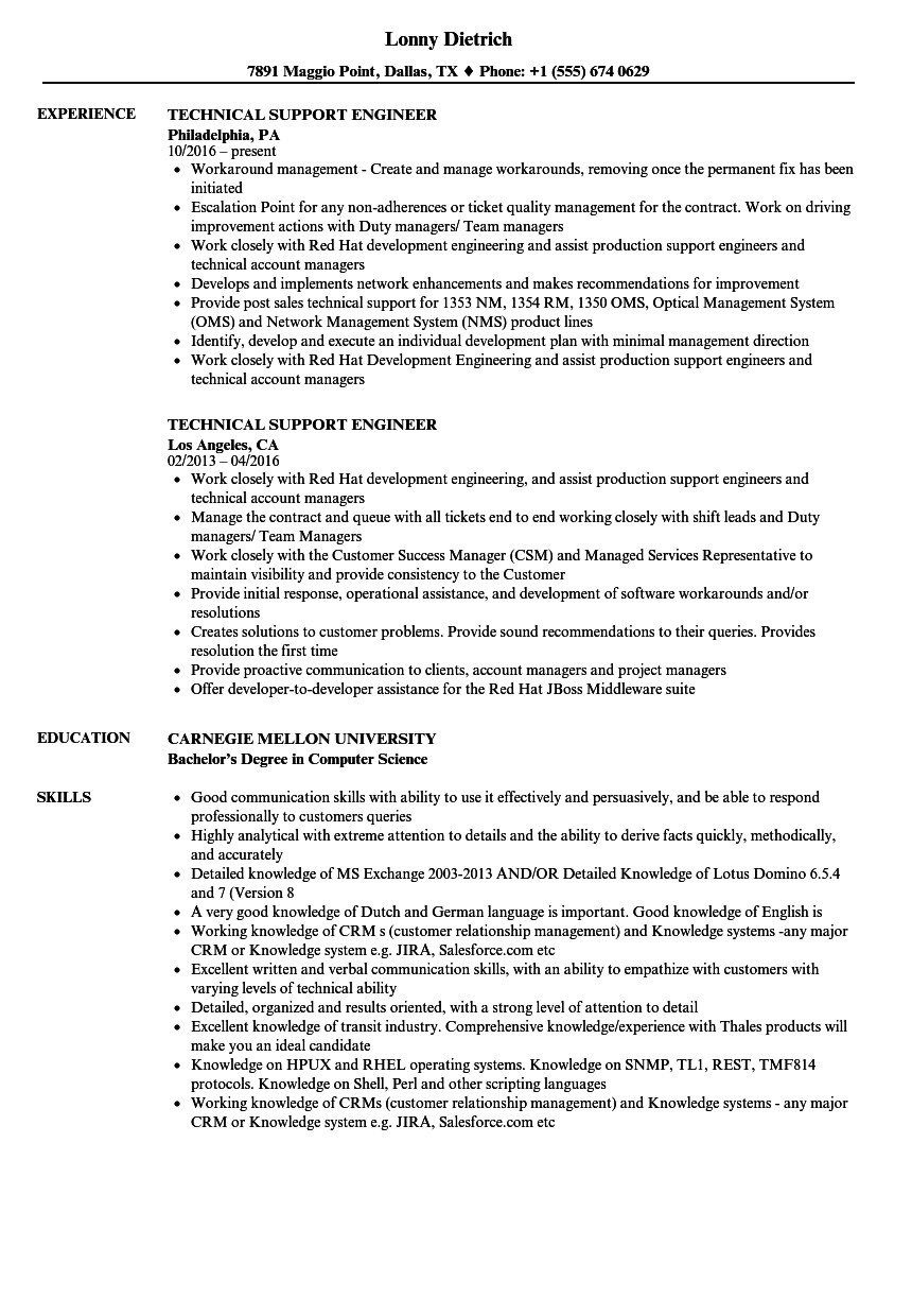 Sample Resume for Experienced Technical Support Engineer L1 Support Engineer Resume Briefkopf Beispiele Sample Resume for Experienced Technical Support Engineer L1 Support Engineer Resume Briefkopf Beispiele