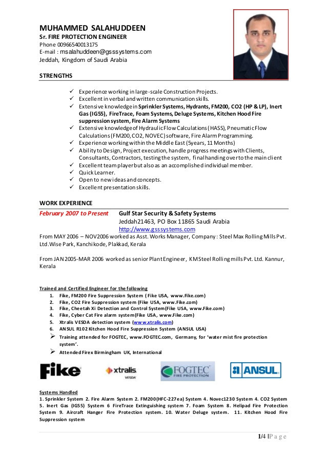 Sample Resume for Fire and Safety Officer Fresher Fire and Safety Fresher Resume format