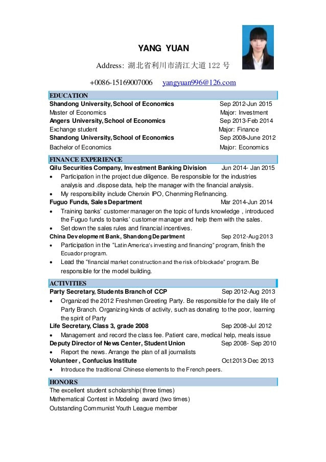 Sample Resume for Fresh Economics Graduate Economics Student Resume