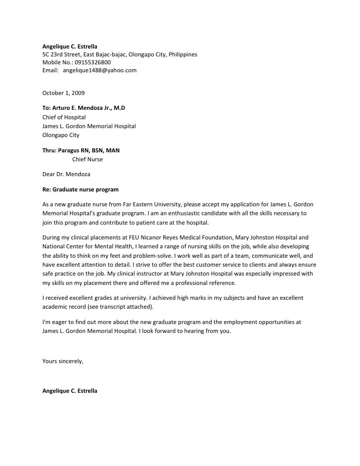 Sample Resume for Nurses without Experience In the Philippines Application Letter for Nurses without Experience In the